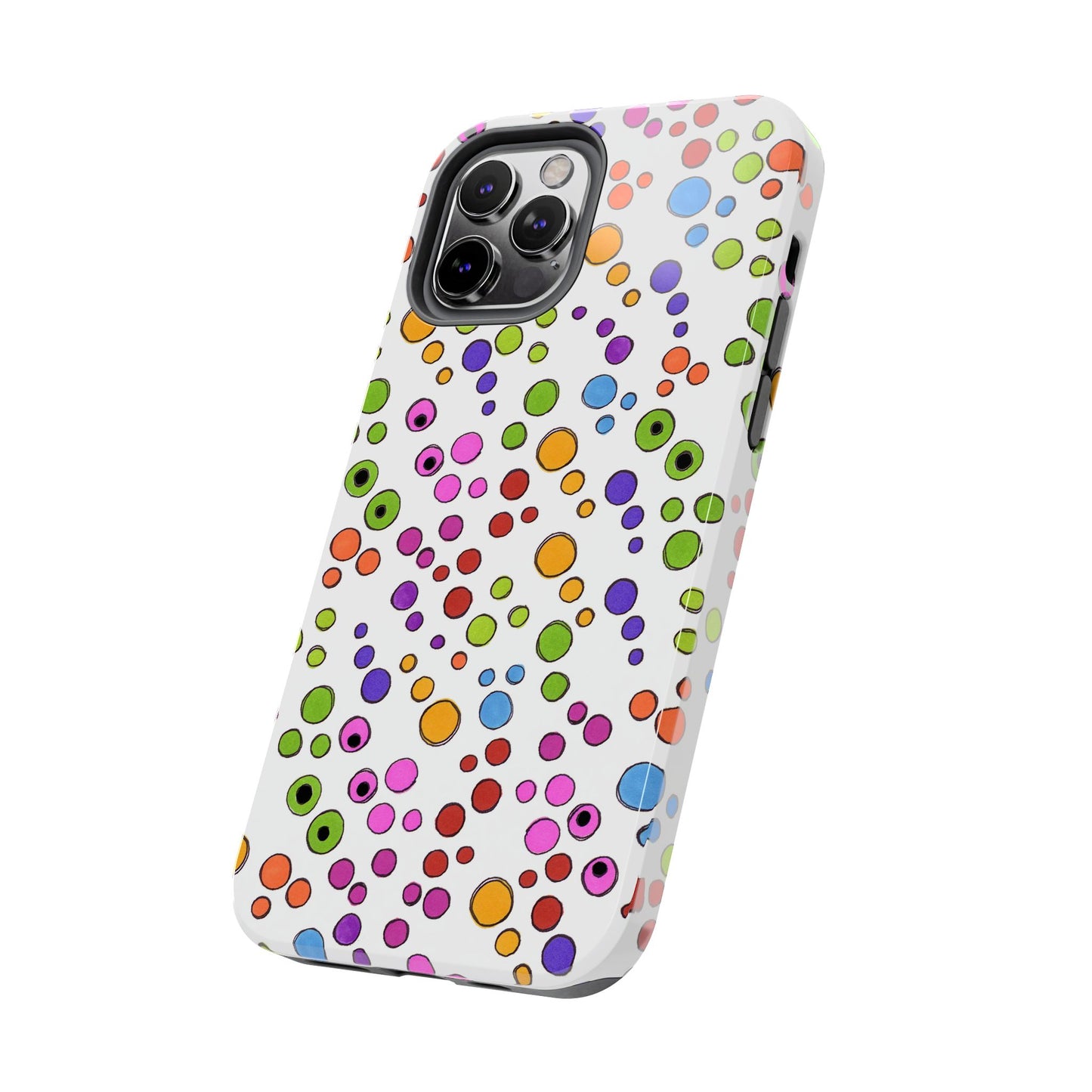 Dog Dots White / Multi Phone Case