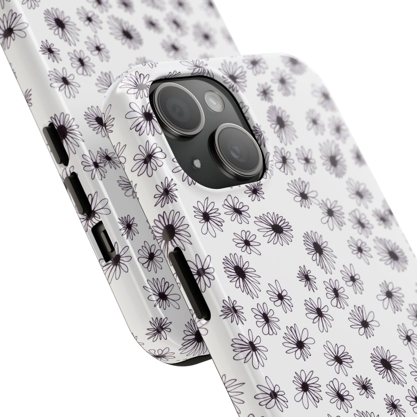 Random Daisy White / Black Phone Case
