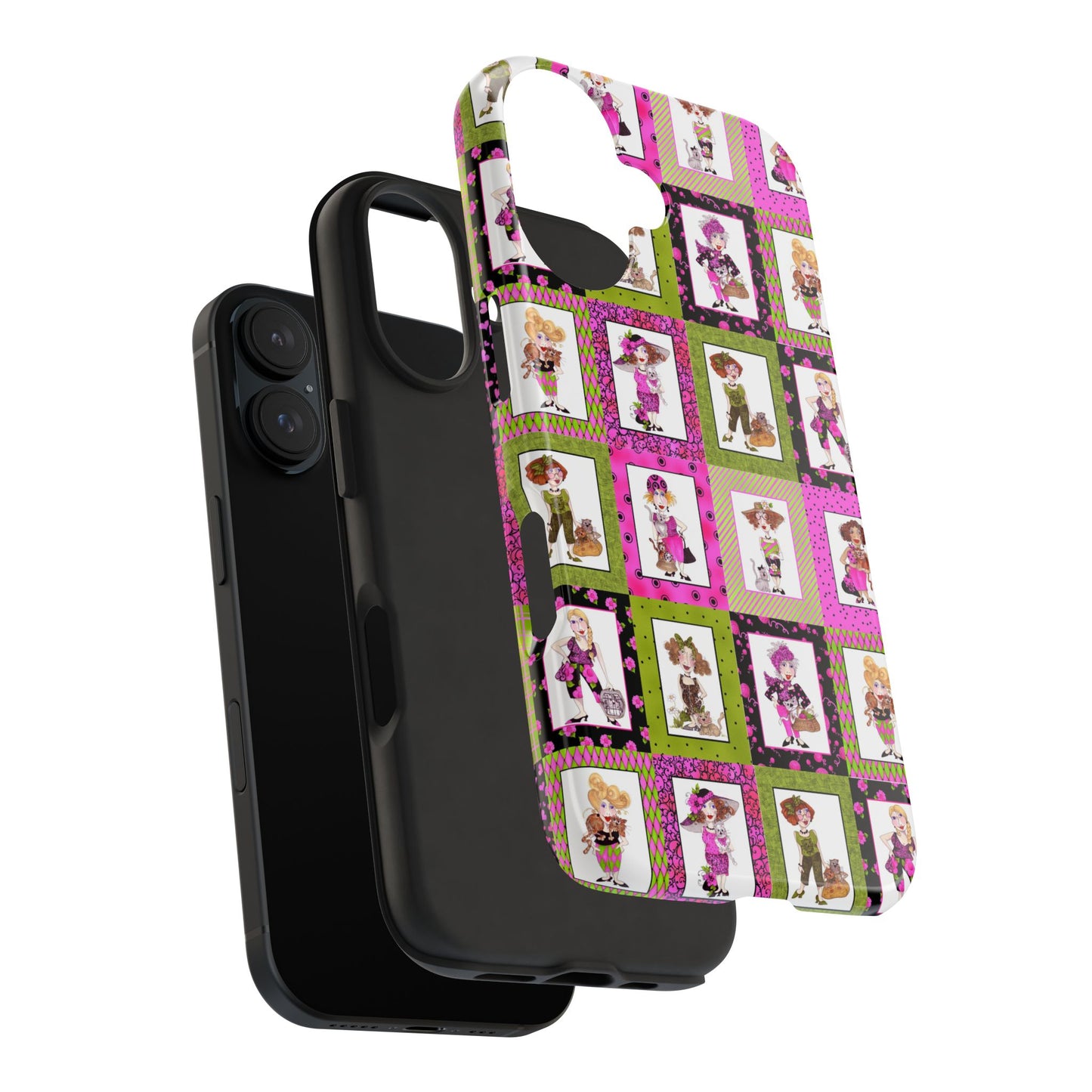 Cat Ladies Cerise Phone Case