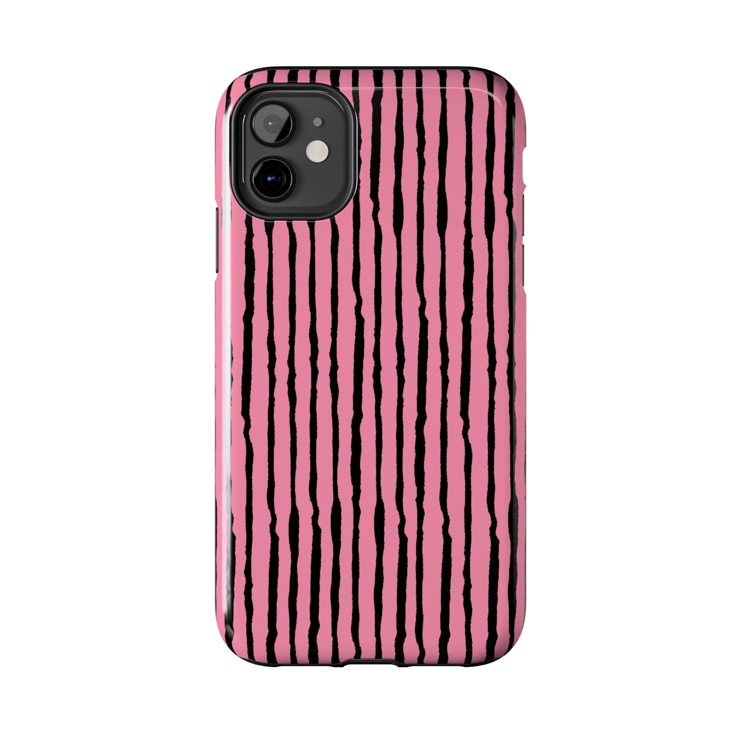 Sorta Stripe Bright Pink / Black Phone Case