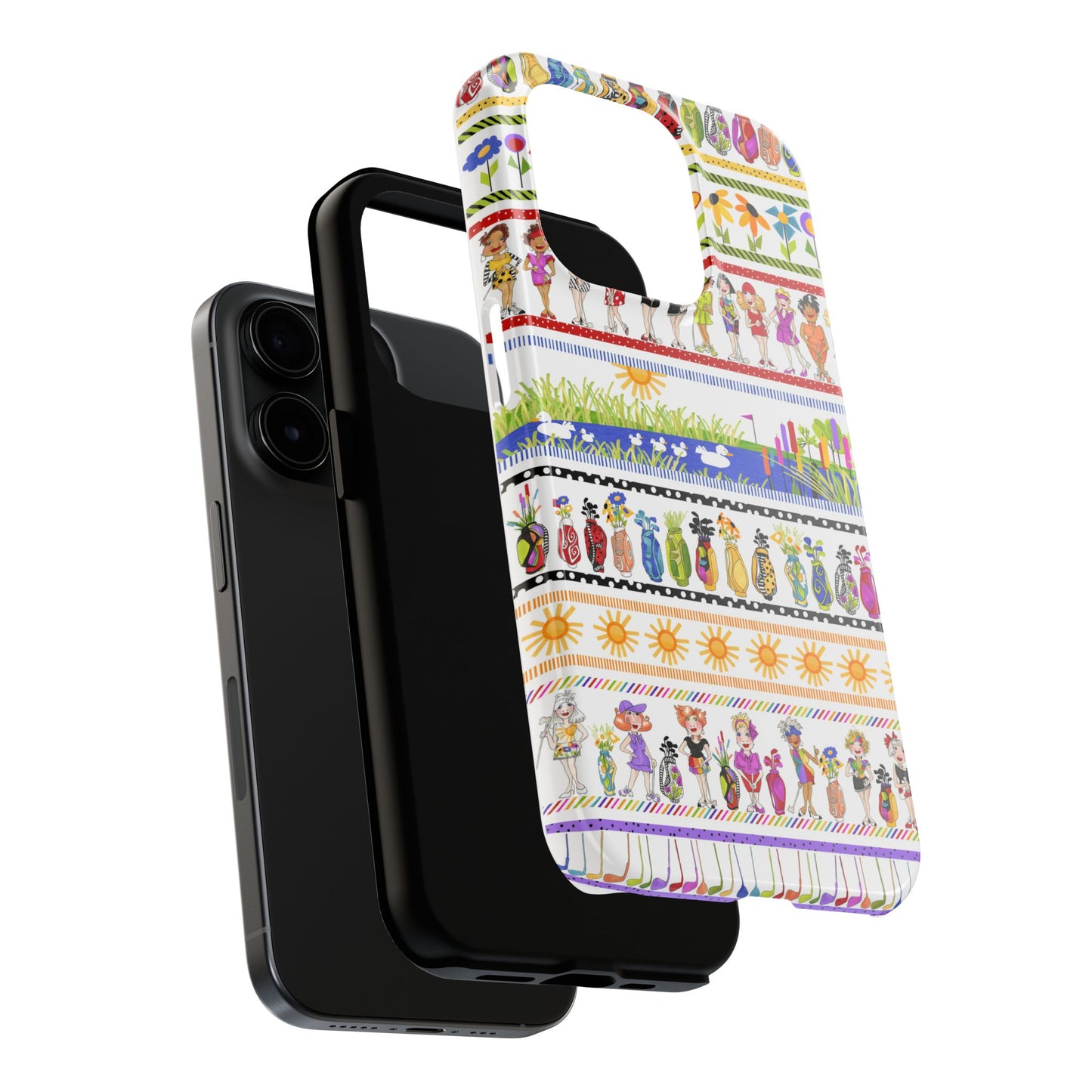 Golf Borders White Phone Case