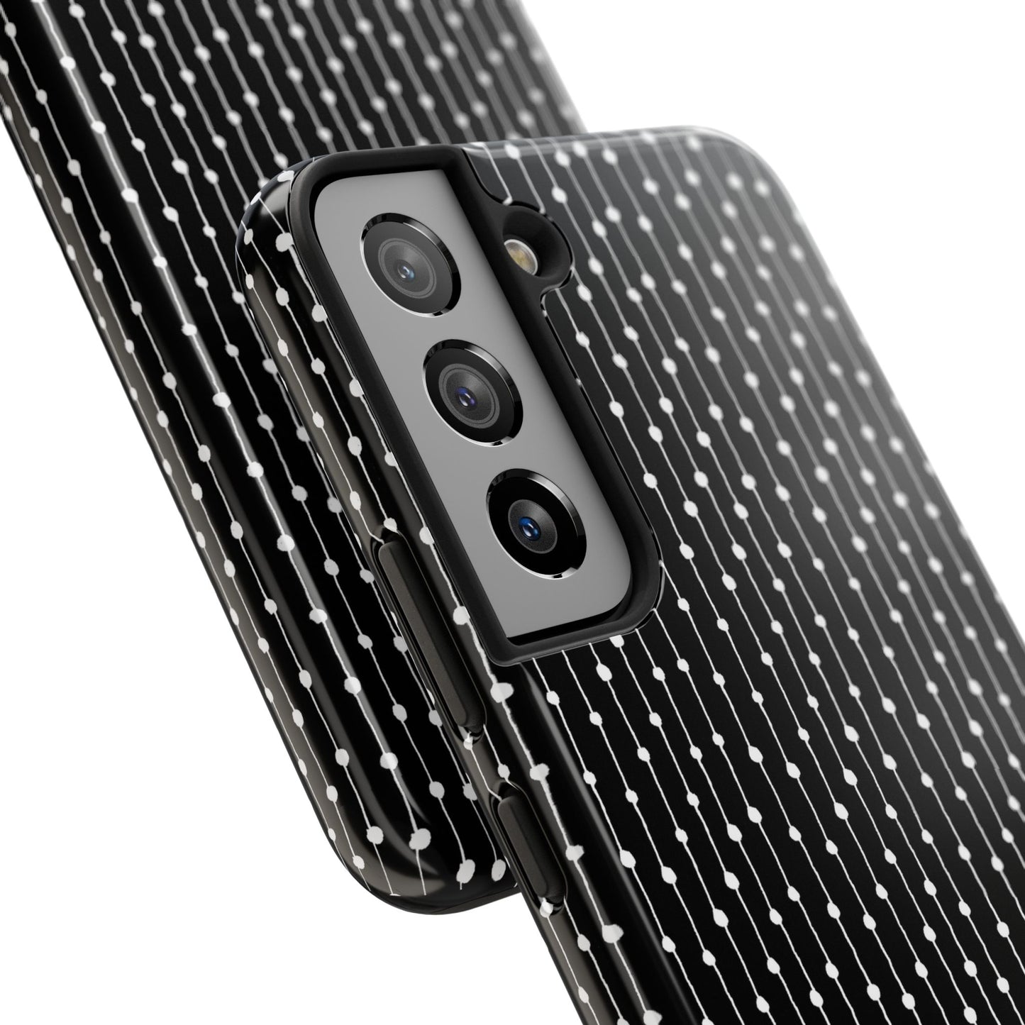 Pin Stripe Black / White Phone Case