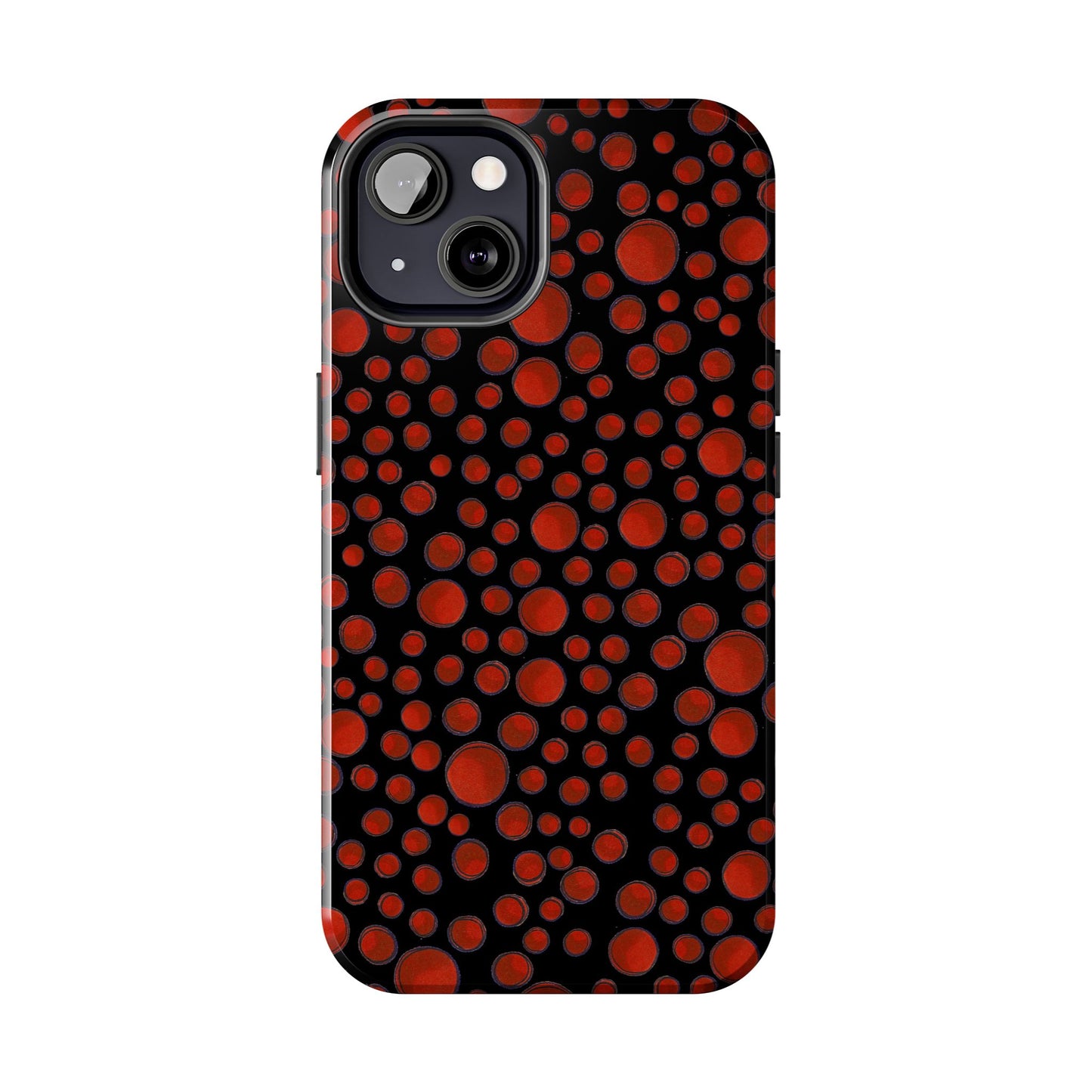Dot Assortment Black / Red Phone Case