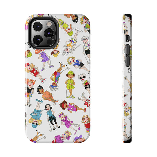 Tossed Golfer Girls White Phone Case