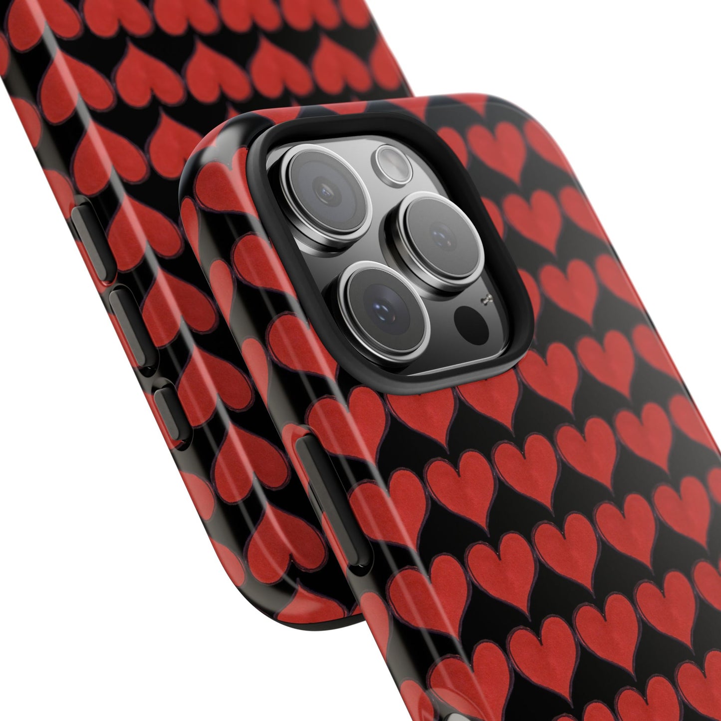 Heartbeats Black / Red Phone Case