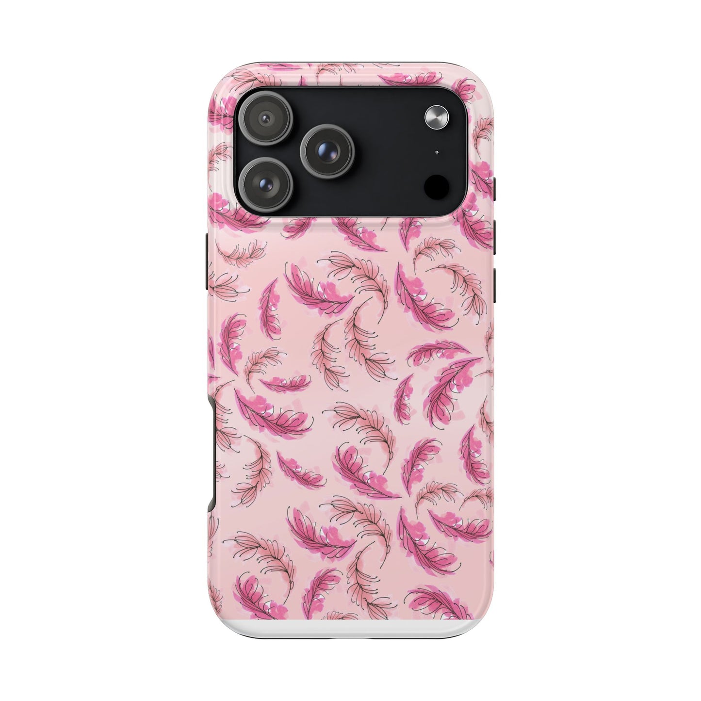 Flam Feathers Pink Phone Case