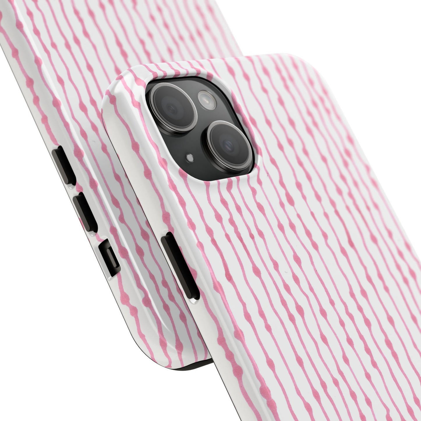 Faux Seersucker White / Pink Phone Case