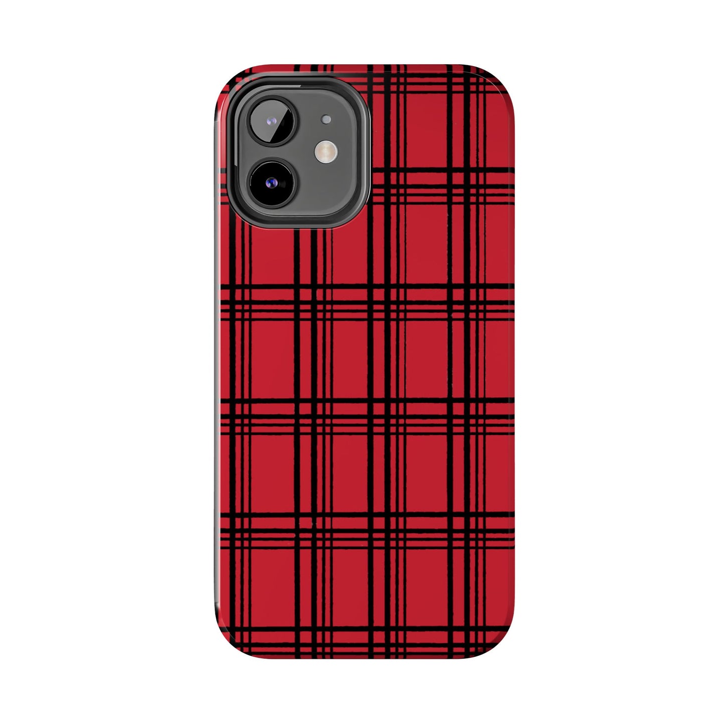 Glad Plaid Red / Black Phone Case