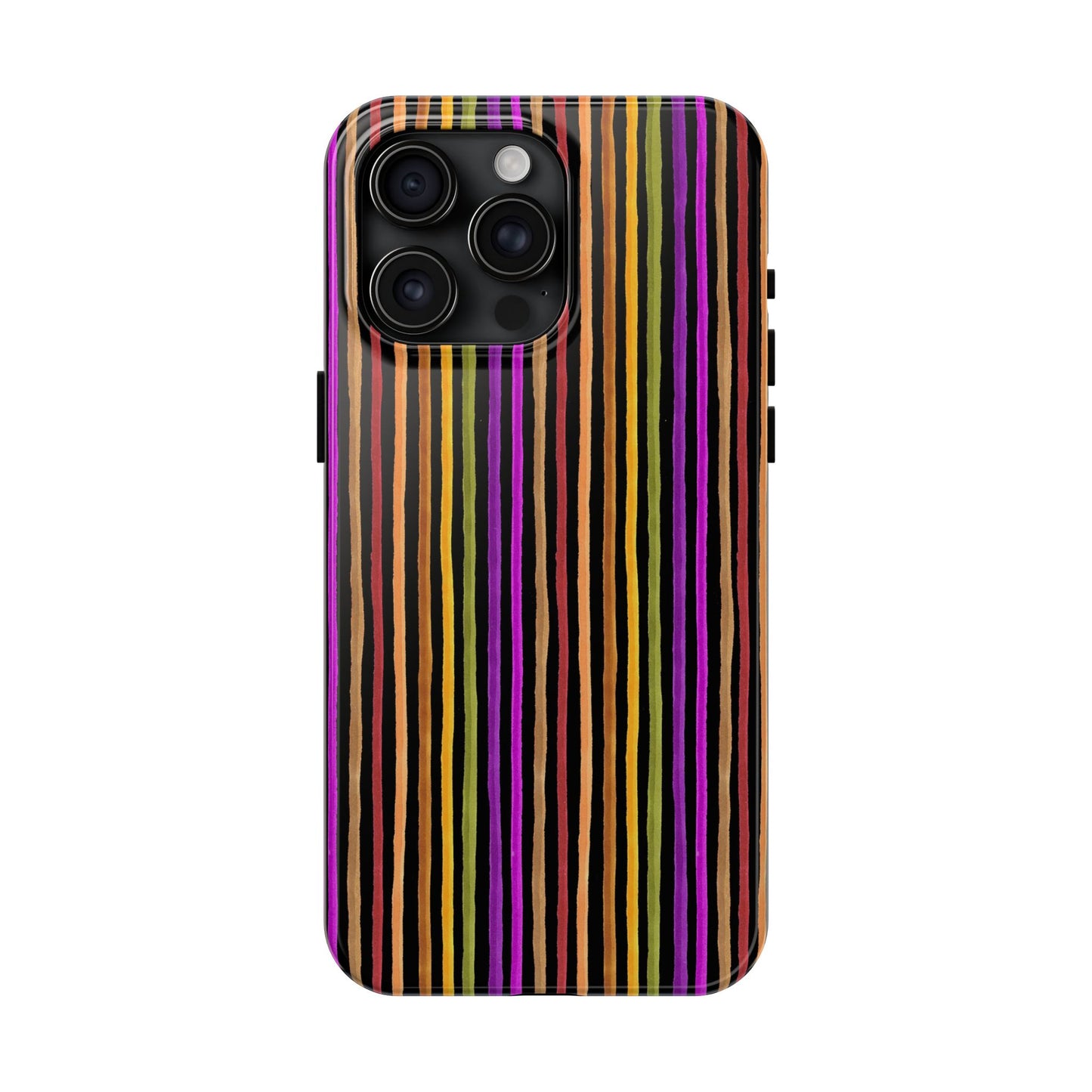 Spice Stripe Black Phone Case