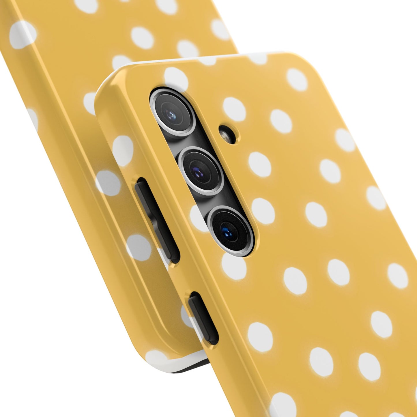 Jumbo Dots Yellow / White Phone Case