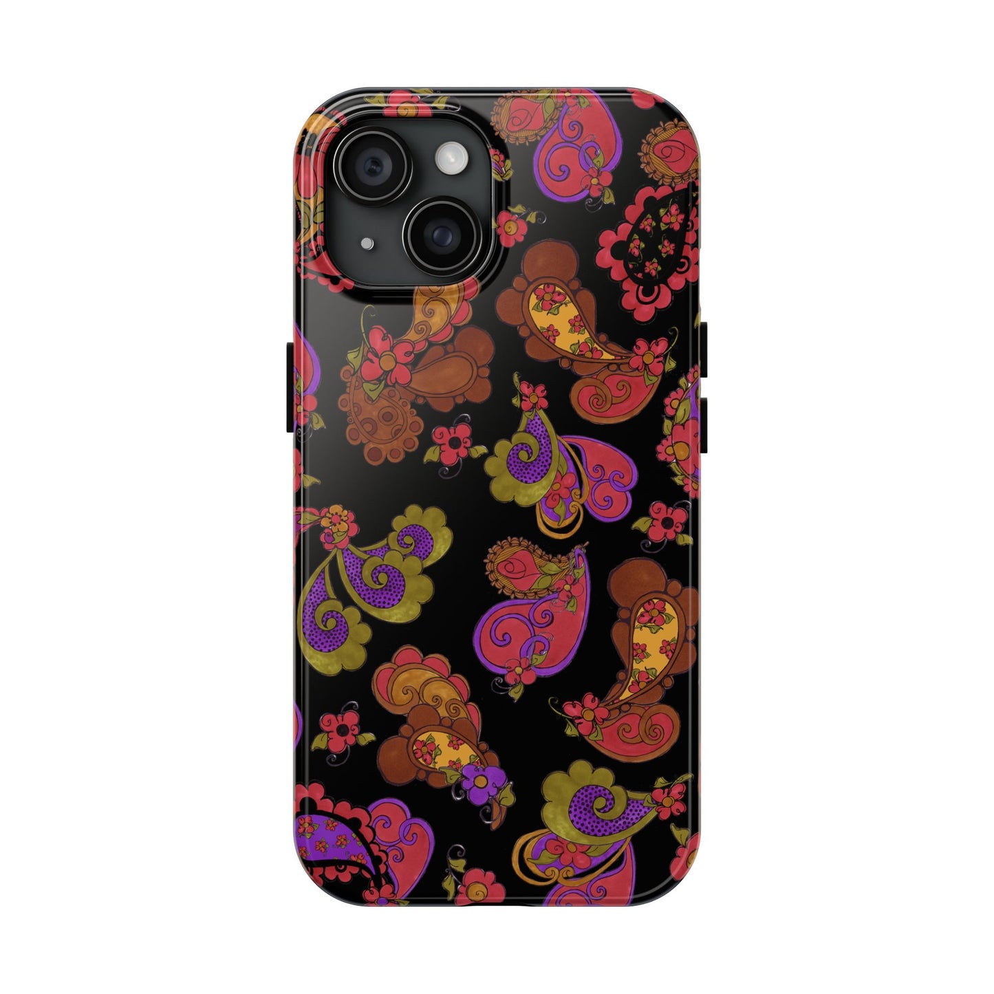 Posie Paisley Black Phone Case