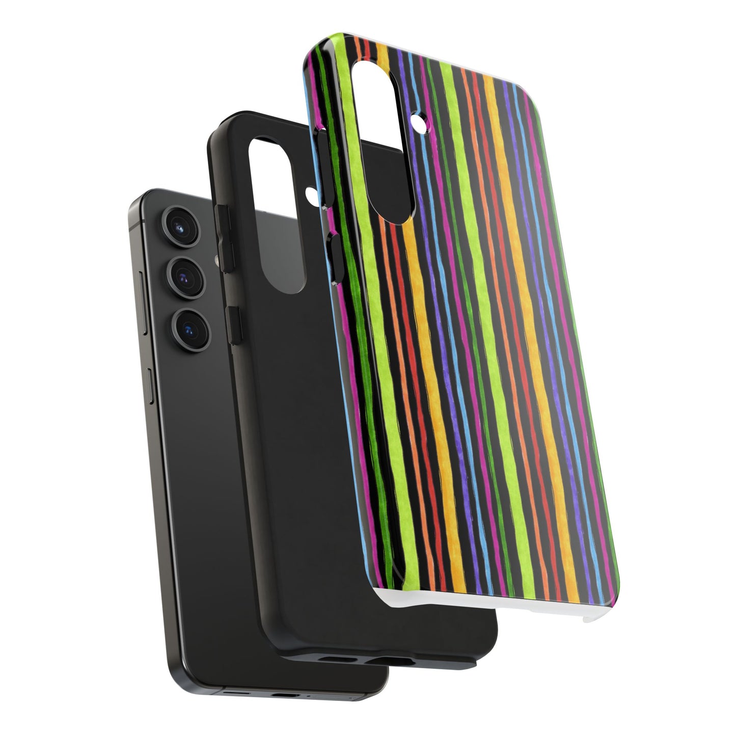 Stripe Fancy Black Phone Case