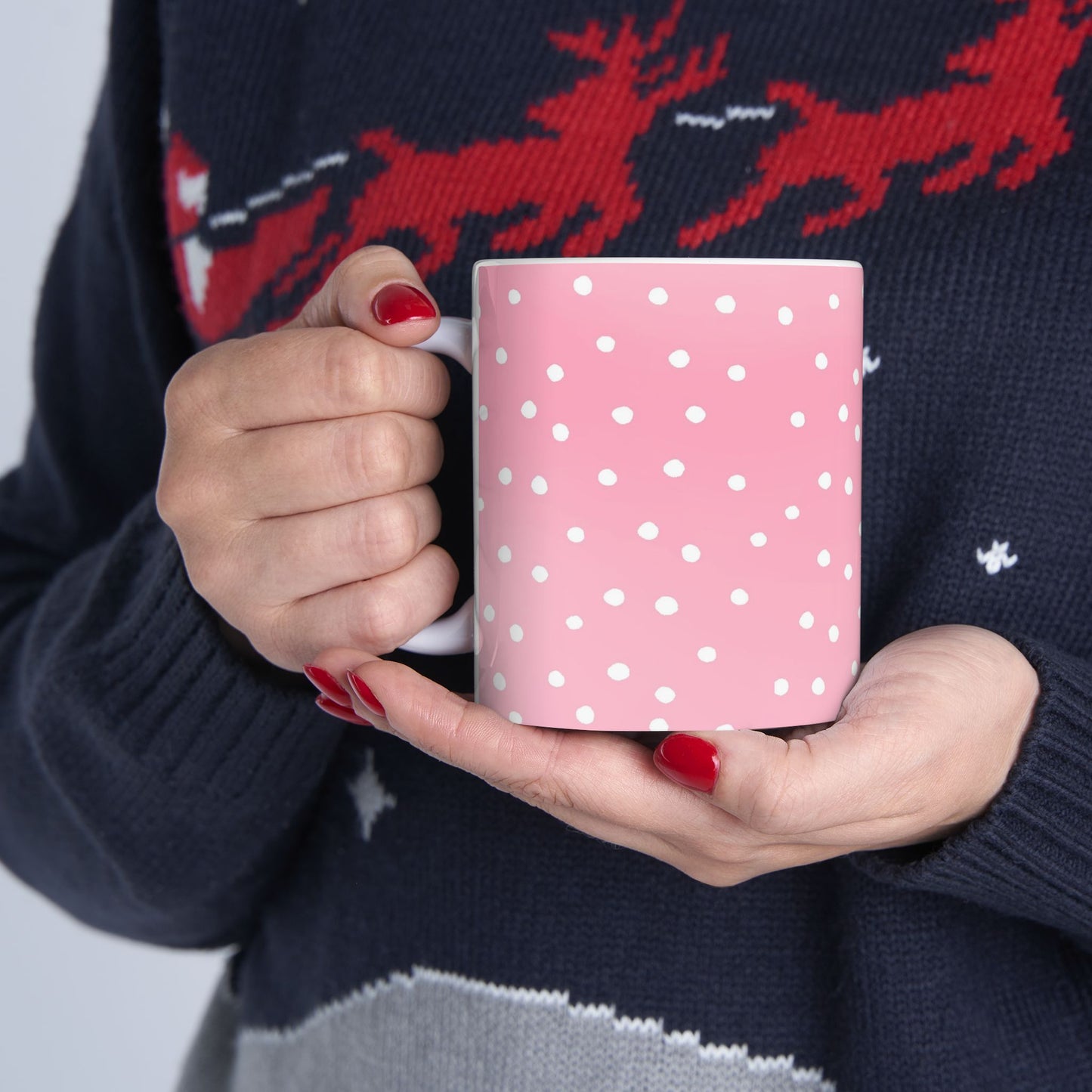 Dinky Dots Pink / White Cup
