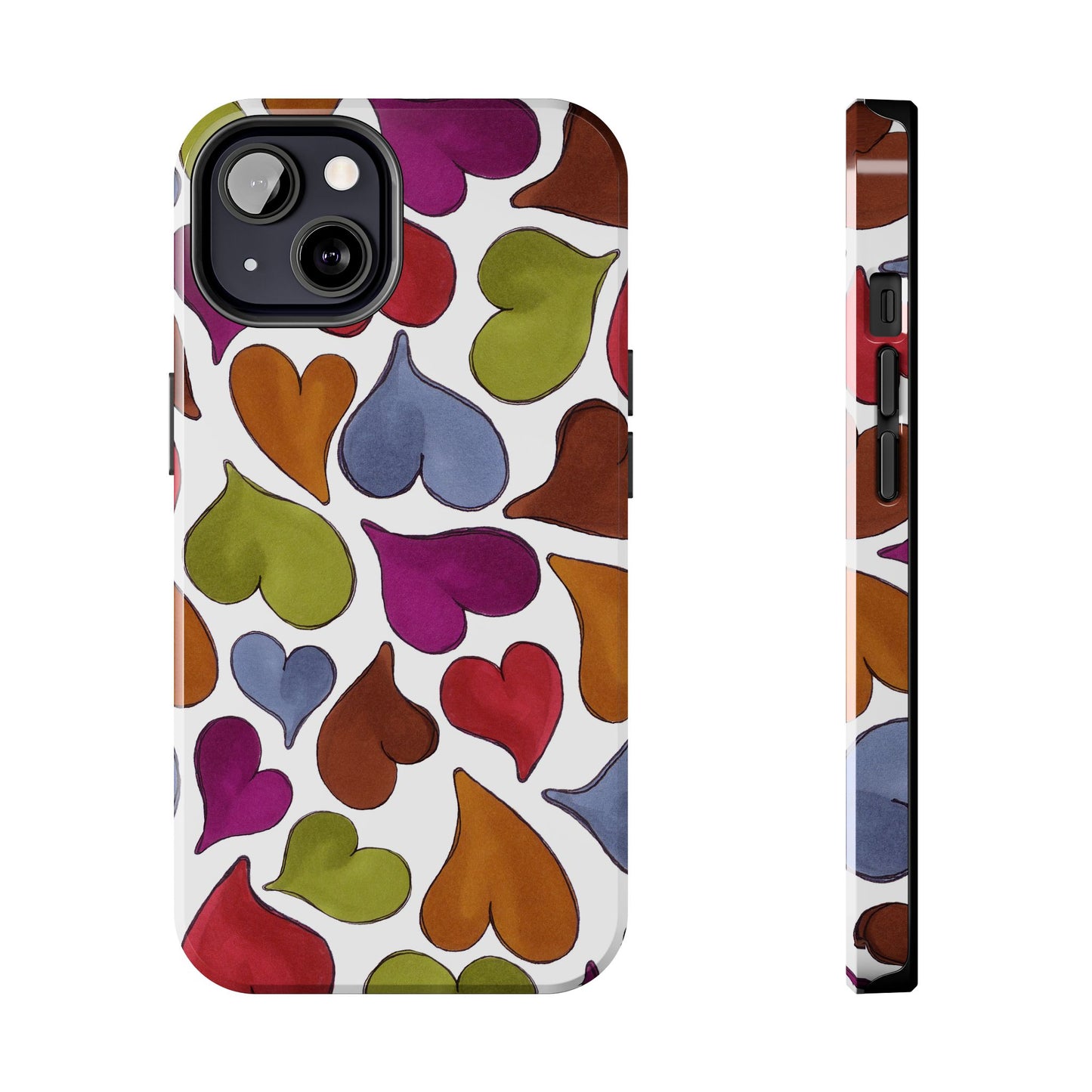 Big Hearted White Phone Case