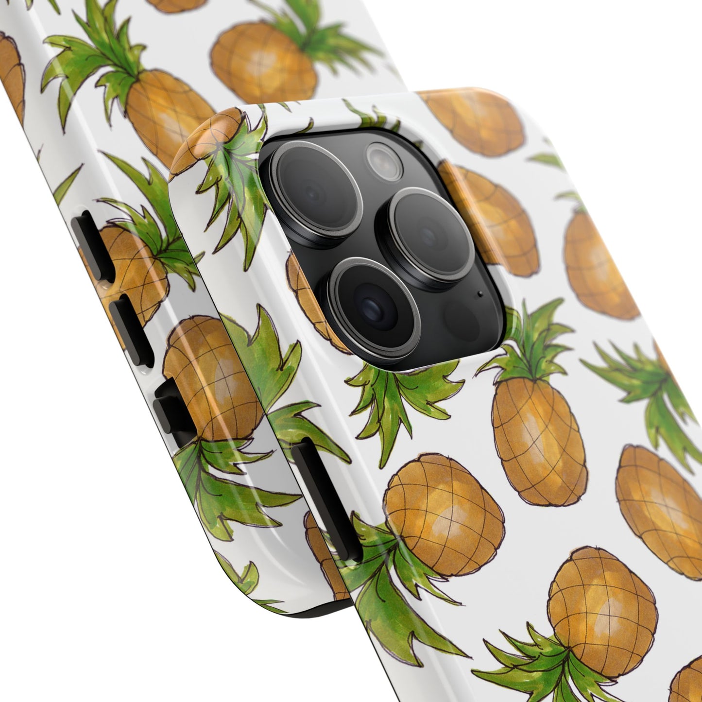 Pineapple Toss White Phone Case