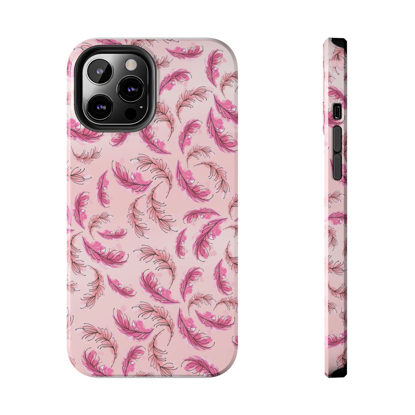 Flam Feathers Pink Phone Case