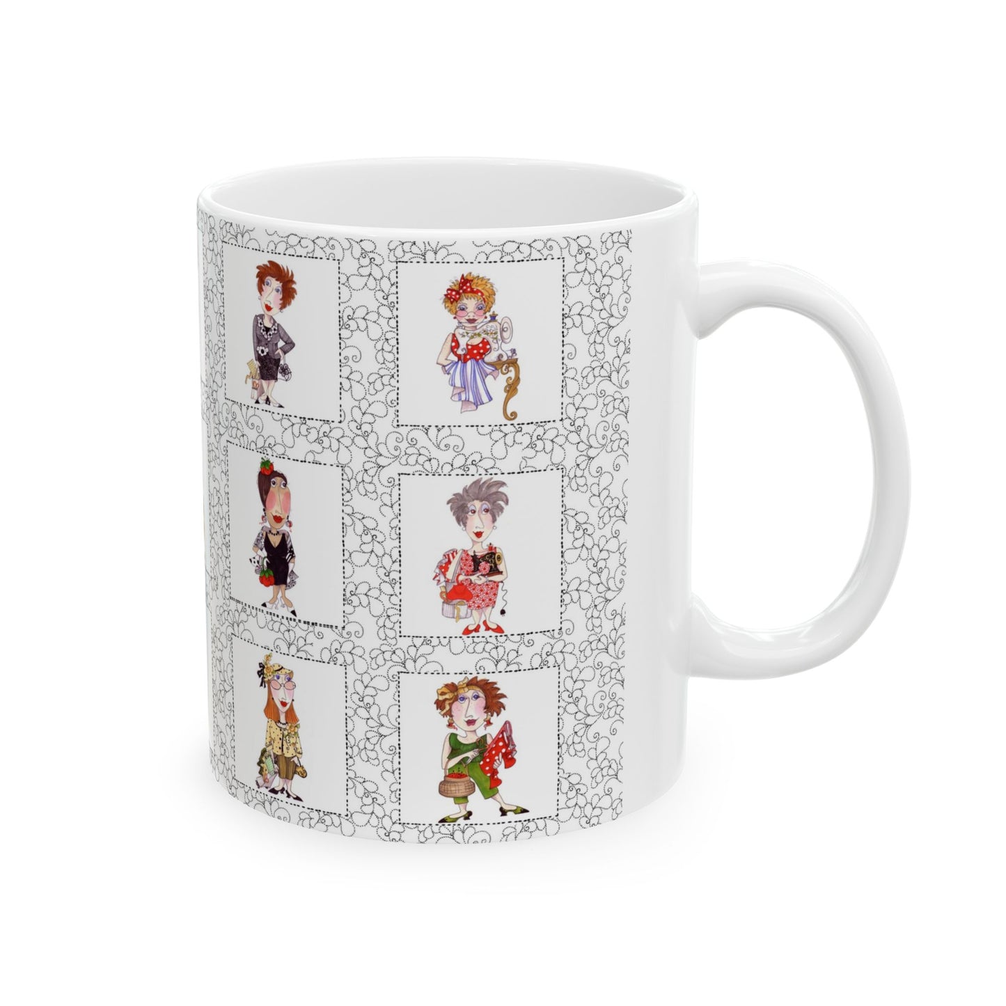 Sewphisticates White / Black Cup