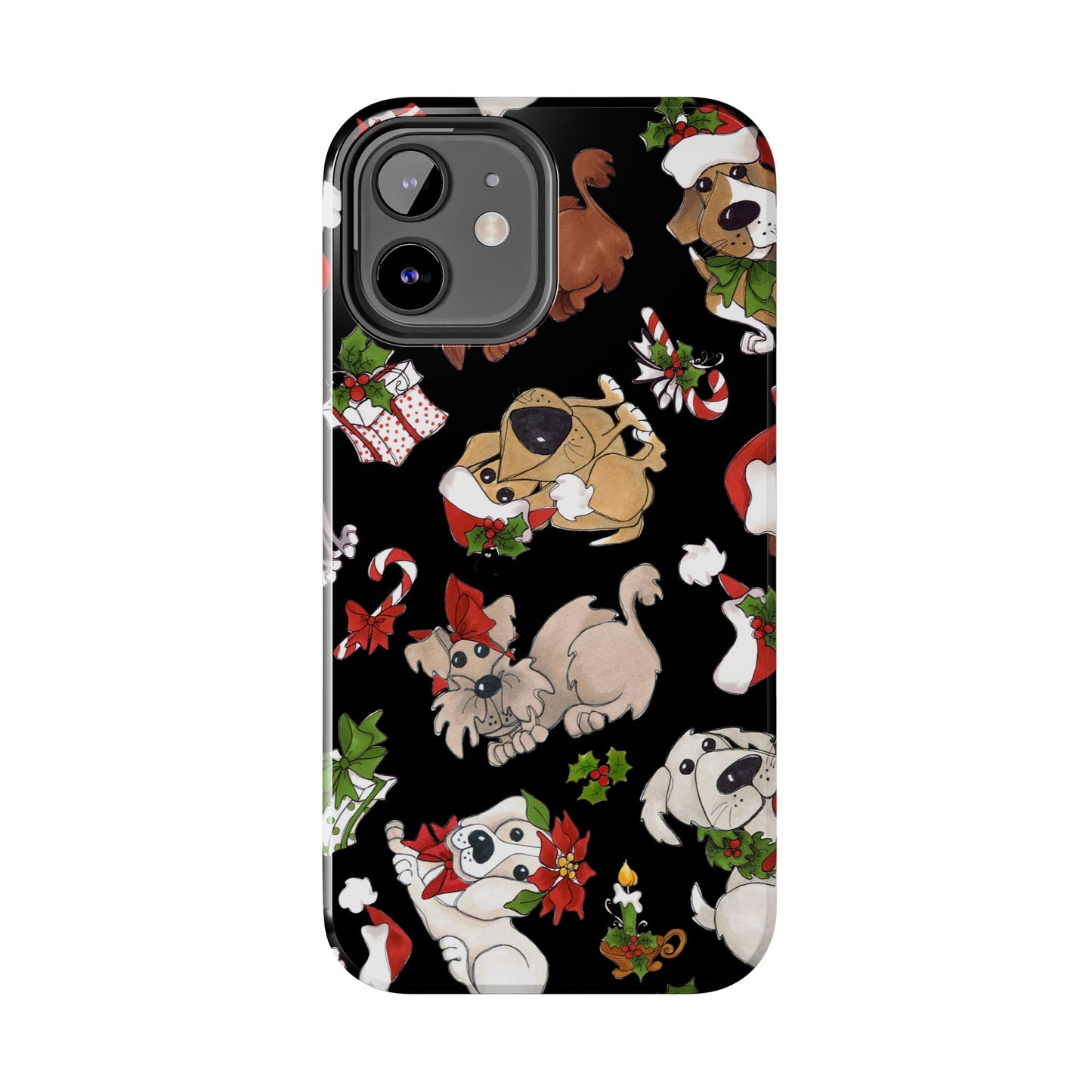 Doggie Toss Black Phone Case