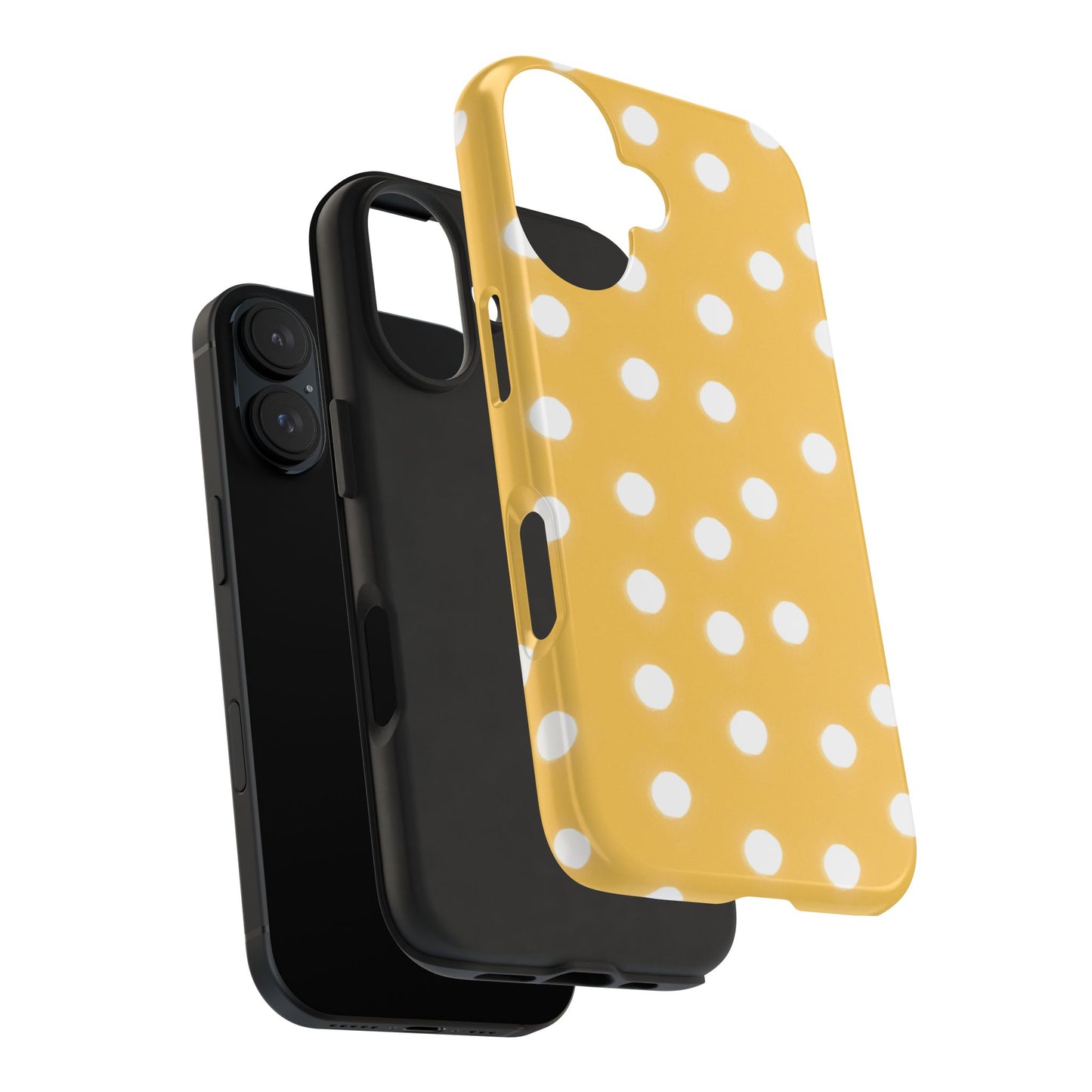 Jumbo Dots Yellow / White Phone Case
