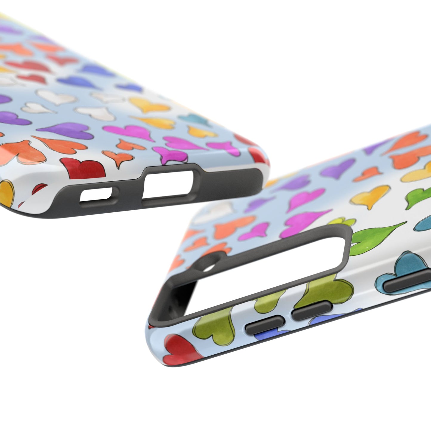 Happy Hearts Blue Sky Phone Case