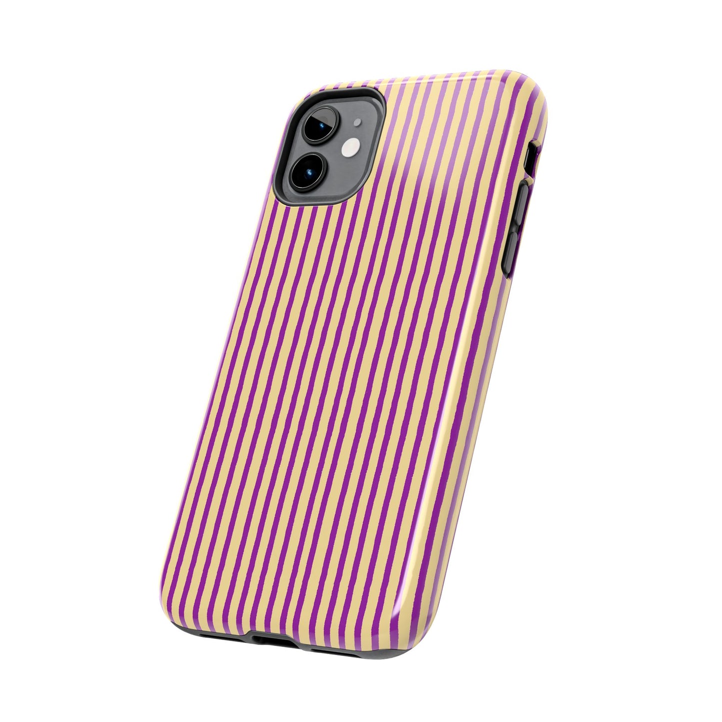 Stripe Yellow / Purple Phone Case