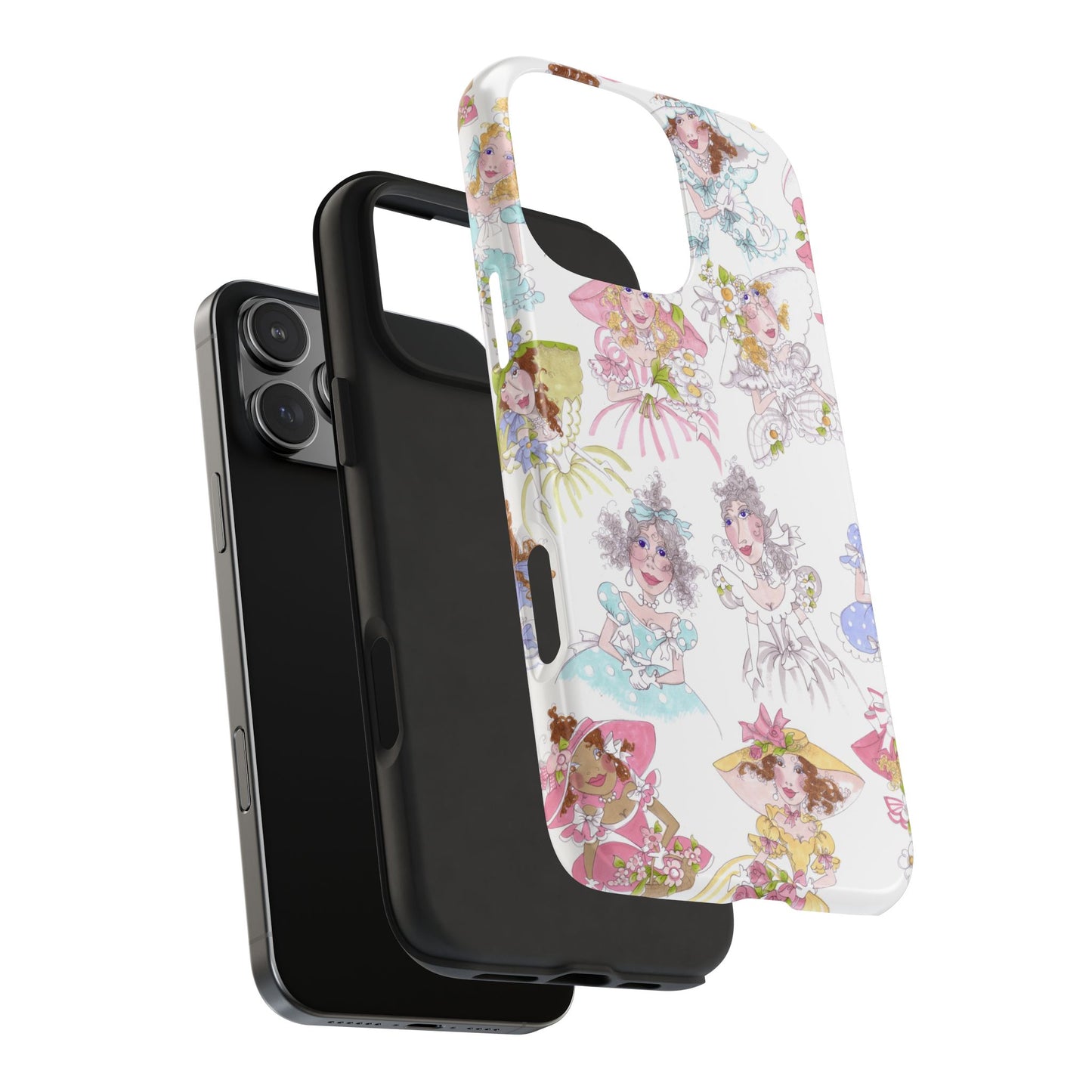 Tossed Belles White Phone Case