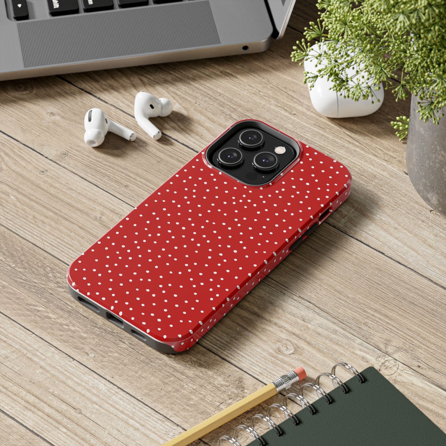 Dinky Dots Red / White Phone Case