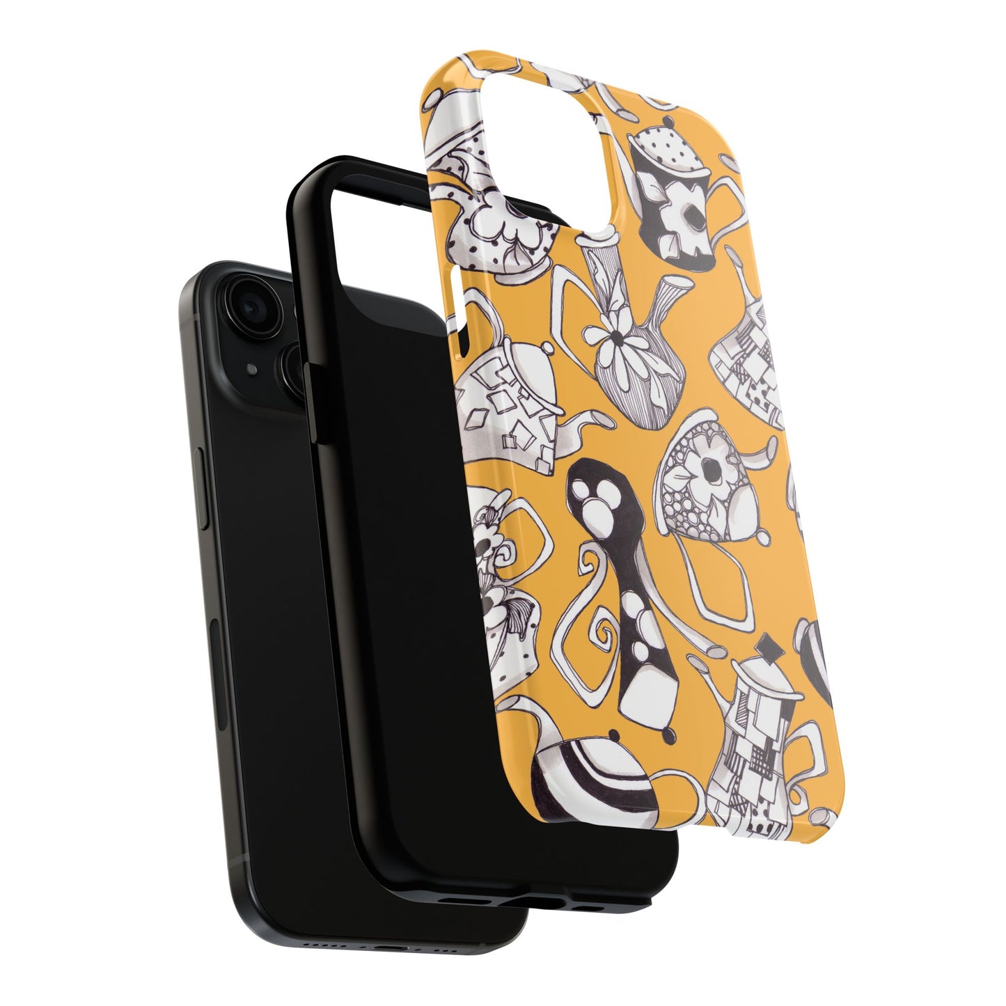 Fancy Pots Yellow Phone Case