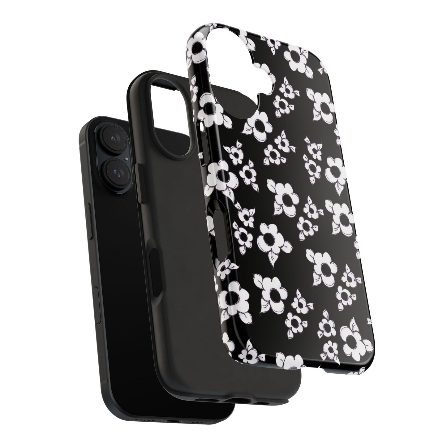 Daisy Cluster Black / White Phone Case