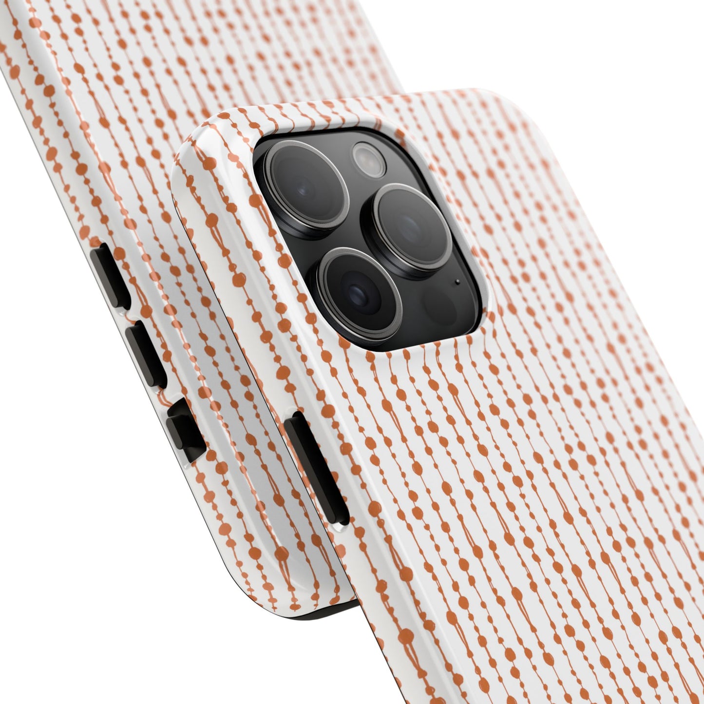 Beaded Curtain White / Bronze Phone Case