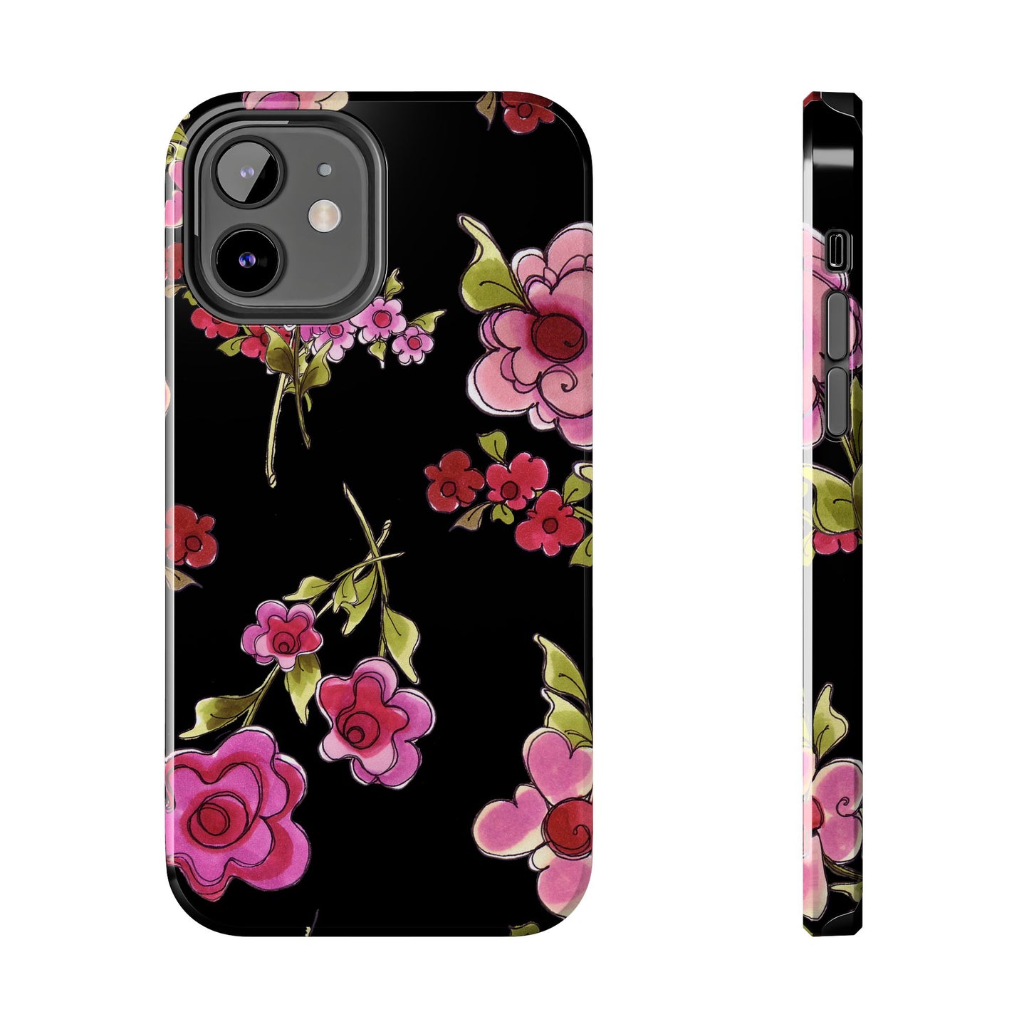 Jumbo Floral Black Phone Case