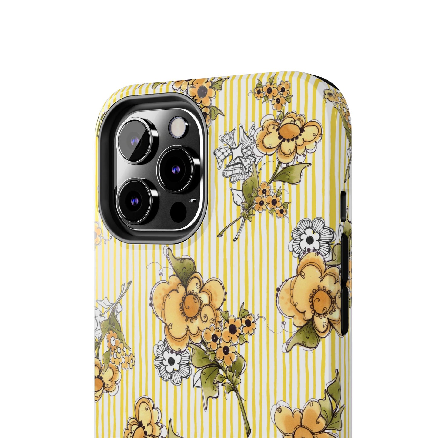 Bee Floral White / Yellow Phone Case