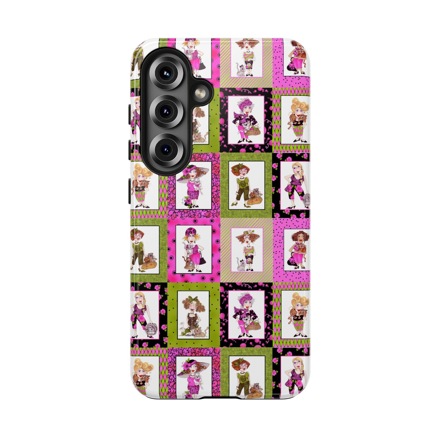 Cat Ladies Cerise Phone Case