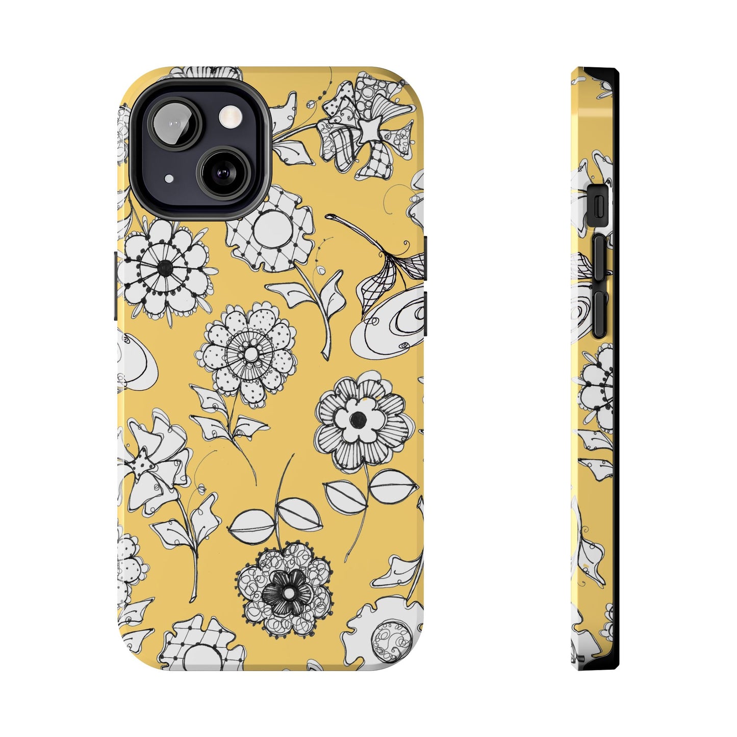 Paper Posies Yellow Phone Case