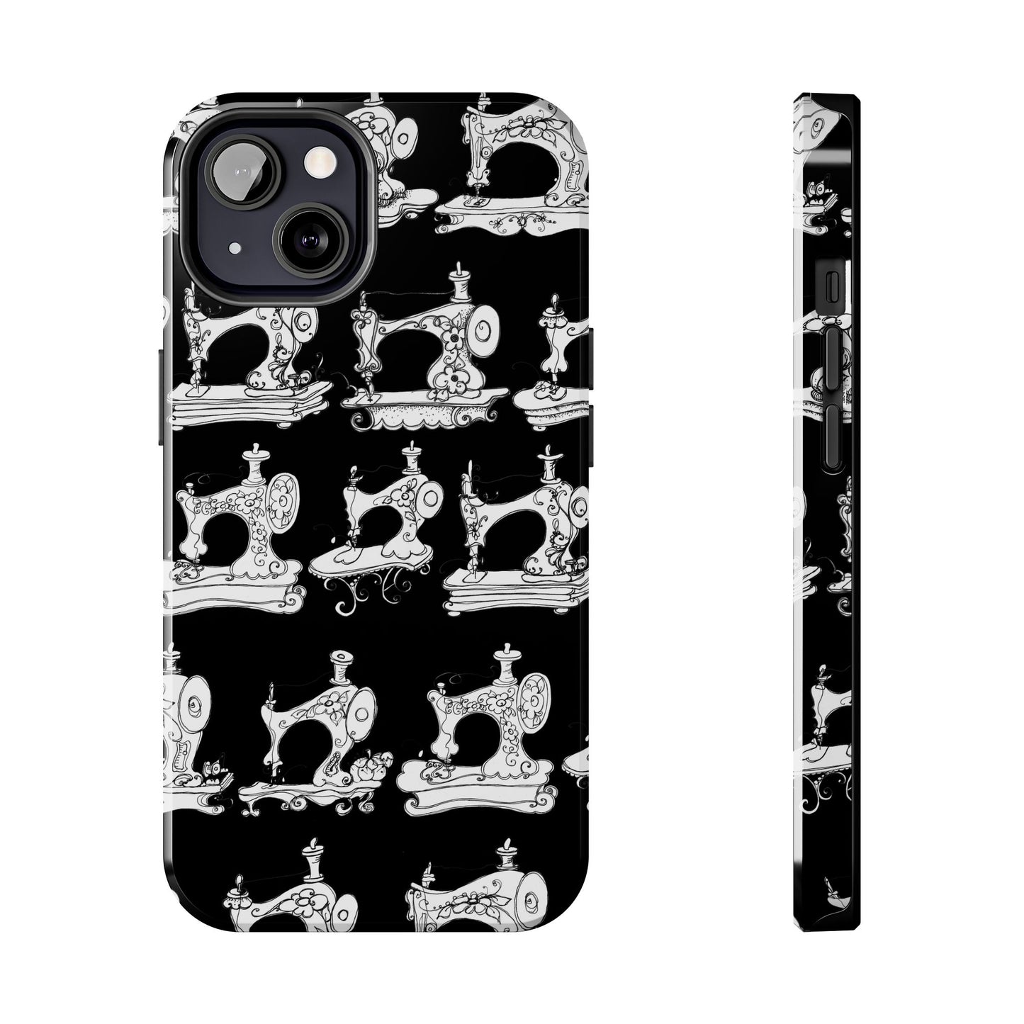 Sew Sew Black / White Phone Case
