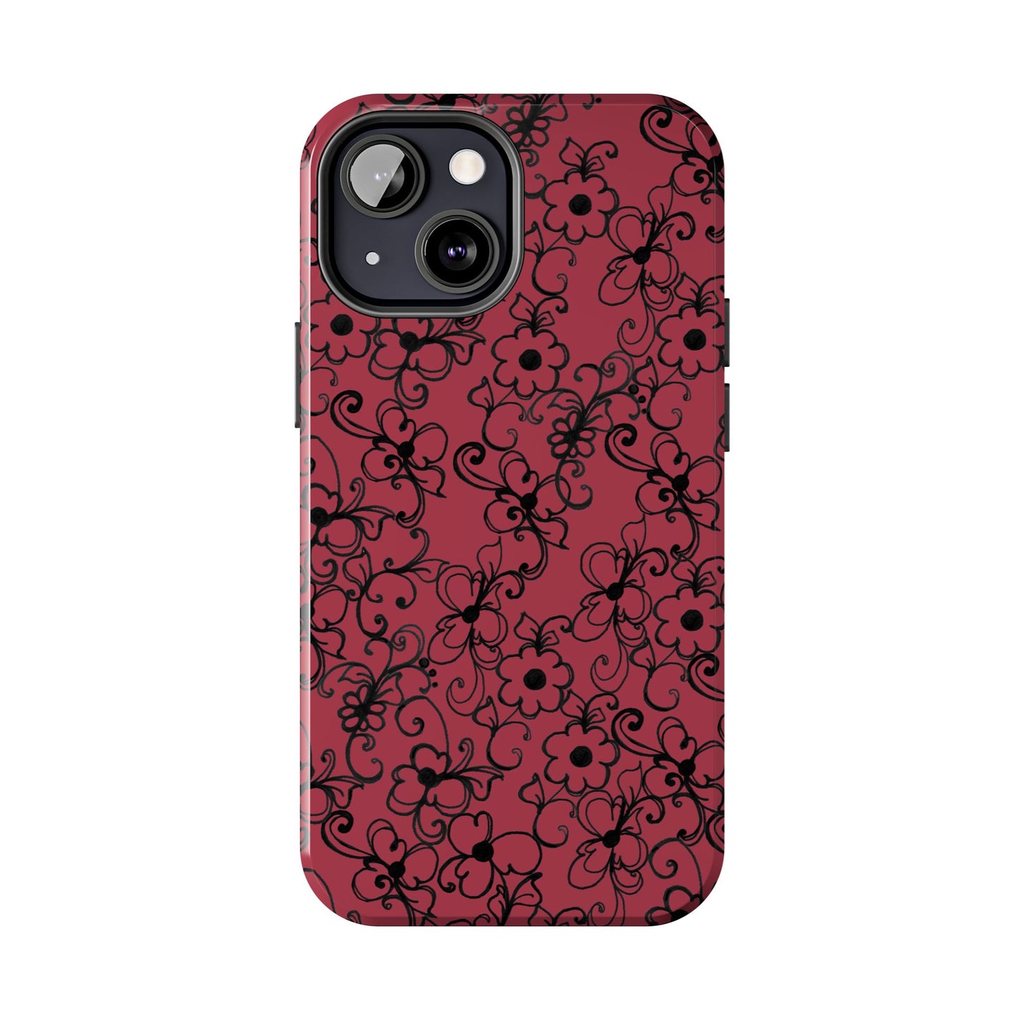 Daisy Jungle Red Phone Case
