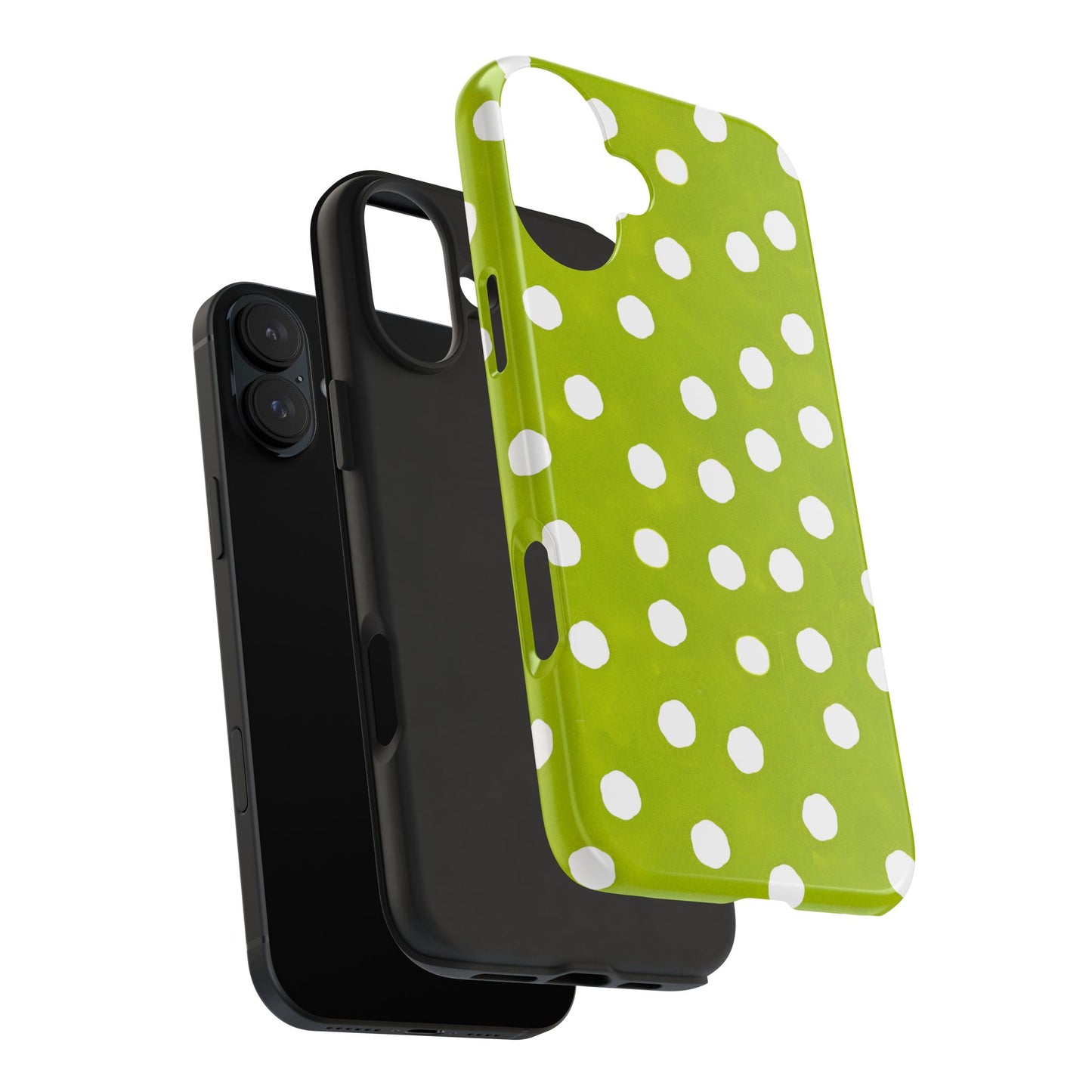 Jumbo Dots Green / White Phone Case