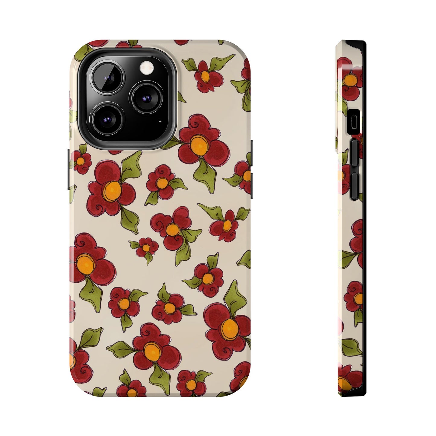 Chili Pepper Daisies Phone Case