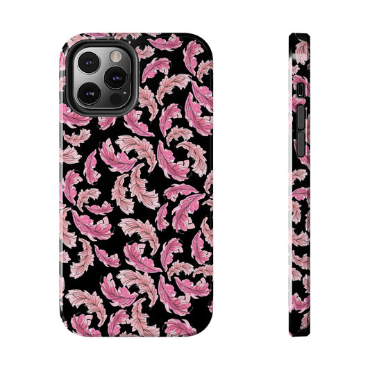 Flam Feathers Black Phone Case