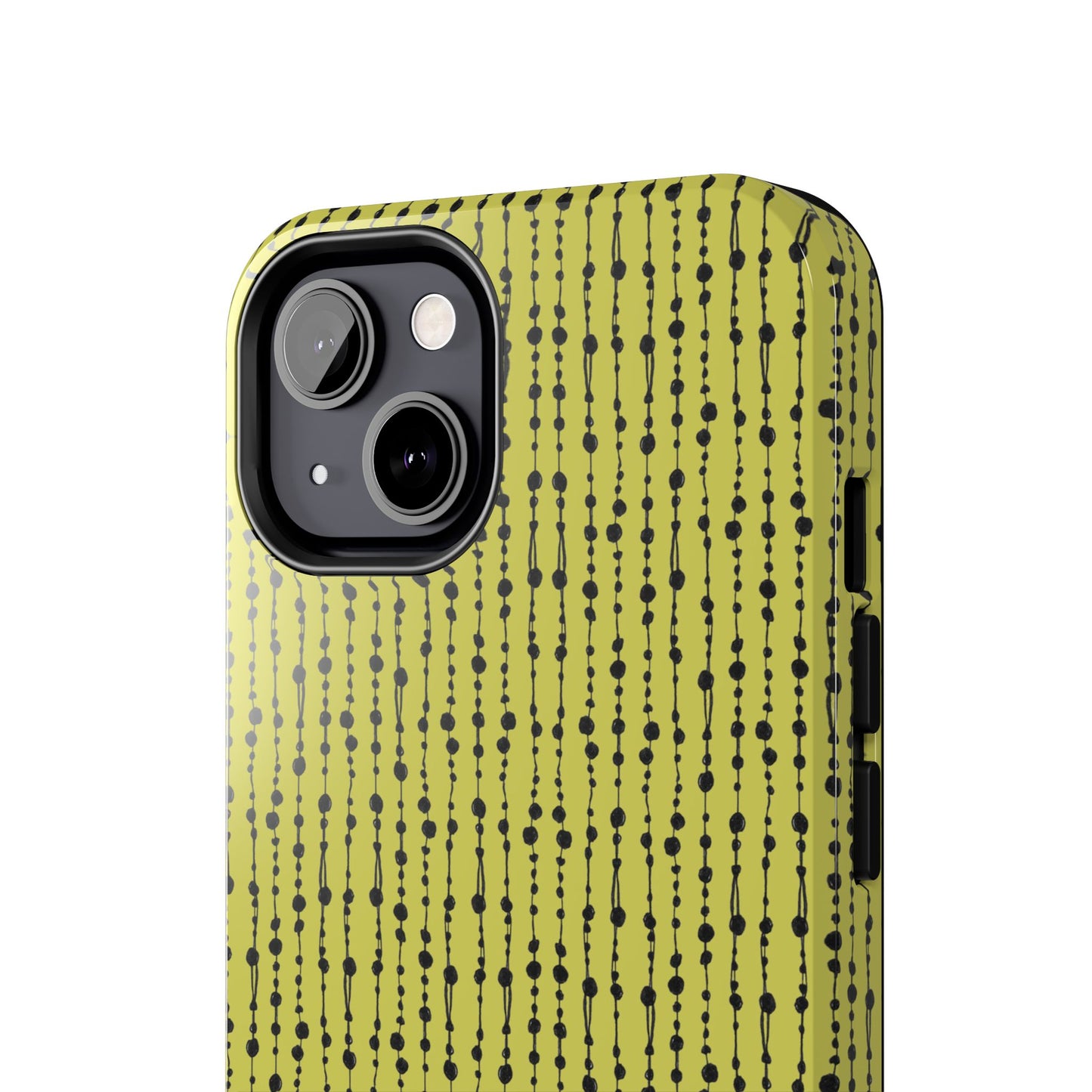 Beaded Curtain Green / Black Phone Case