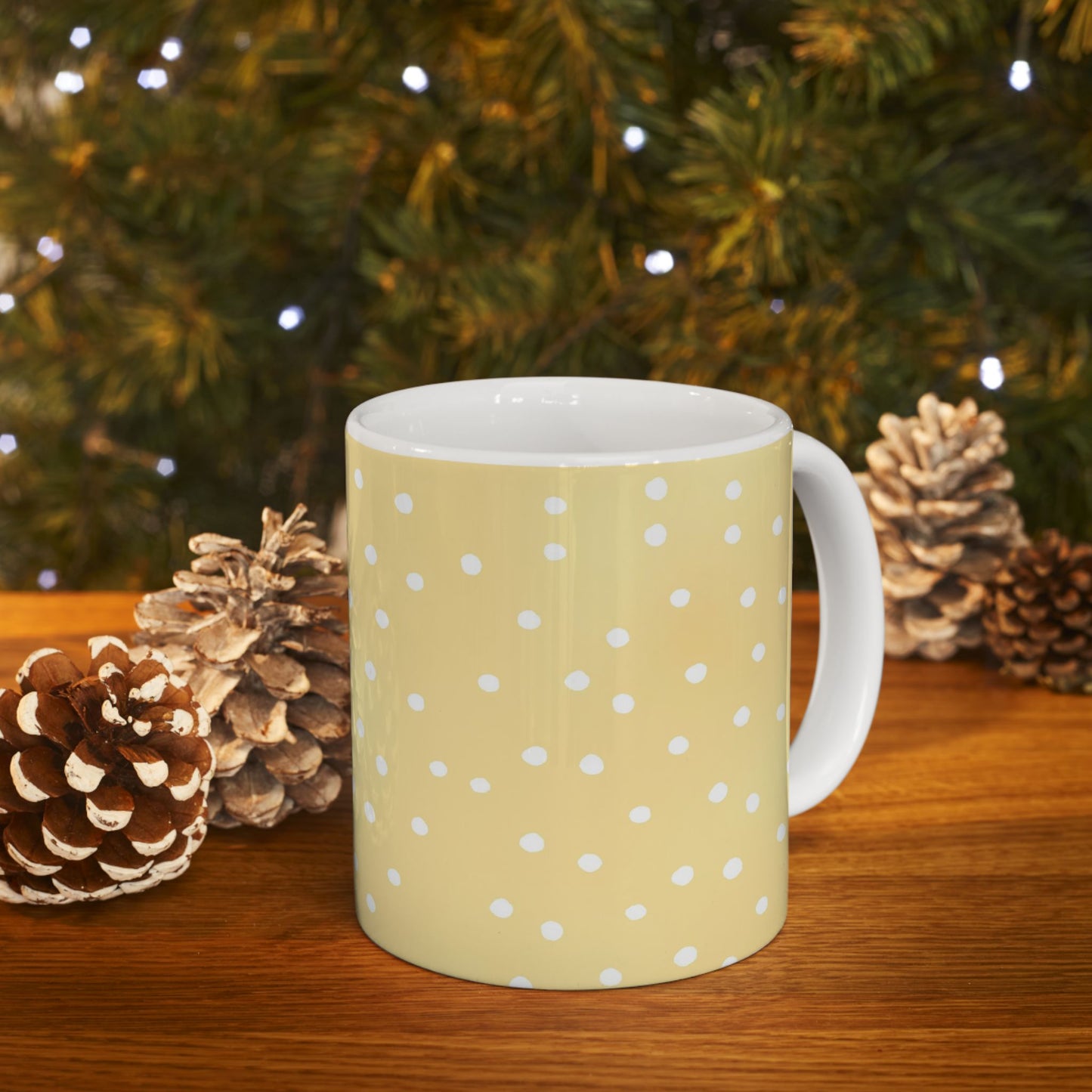 Petite Dots Sunshine / White Cup