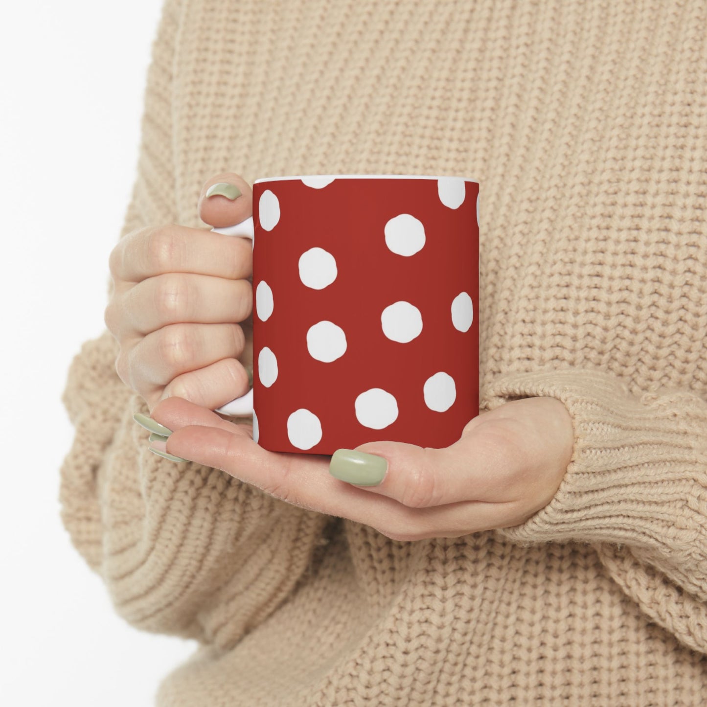 Jumbo Dots Red / White Cup