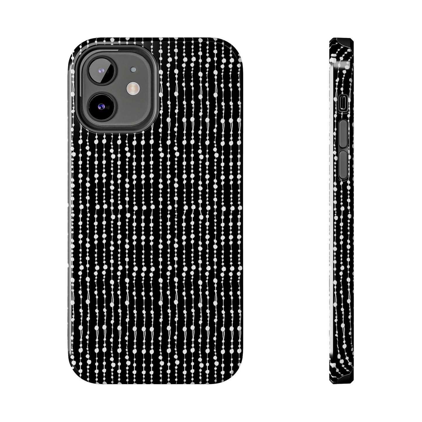 Beaded Curtain Black / White Phone Case