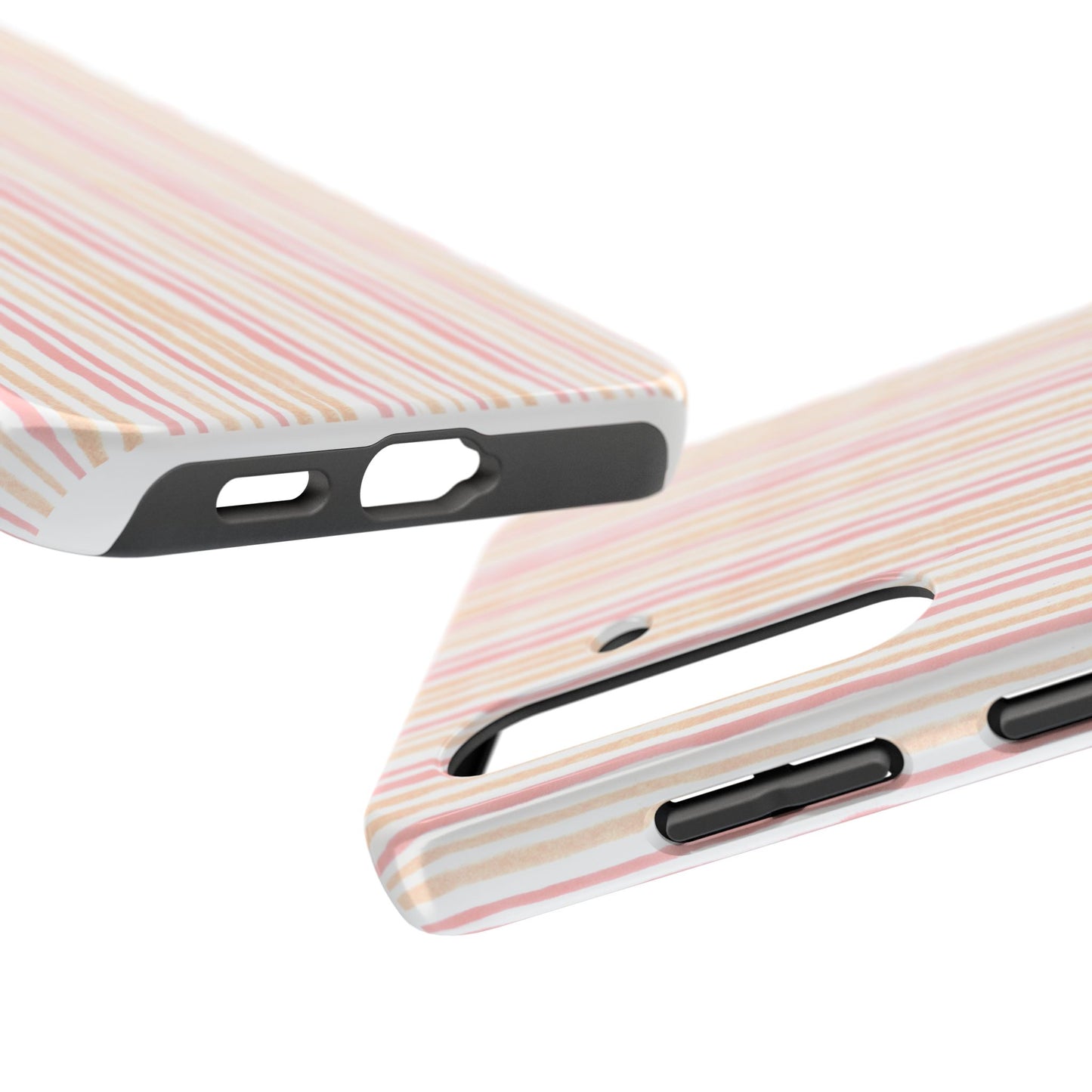 Tri Stripe Peach Phone Case
