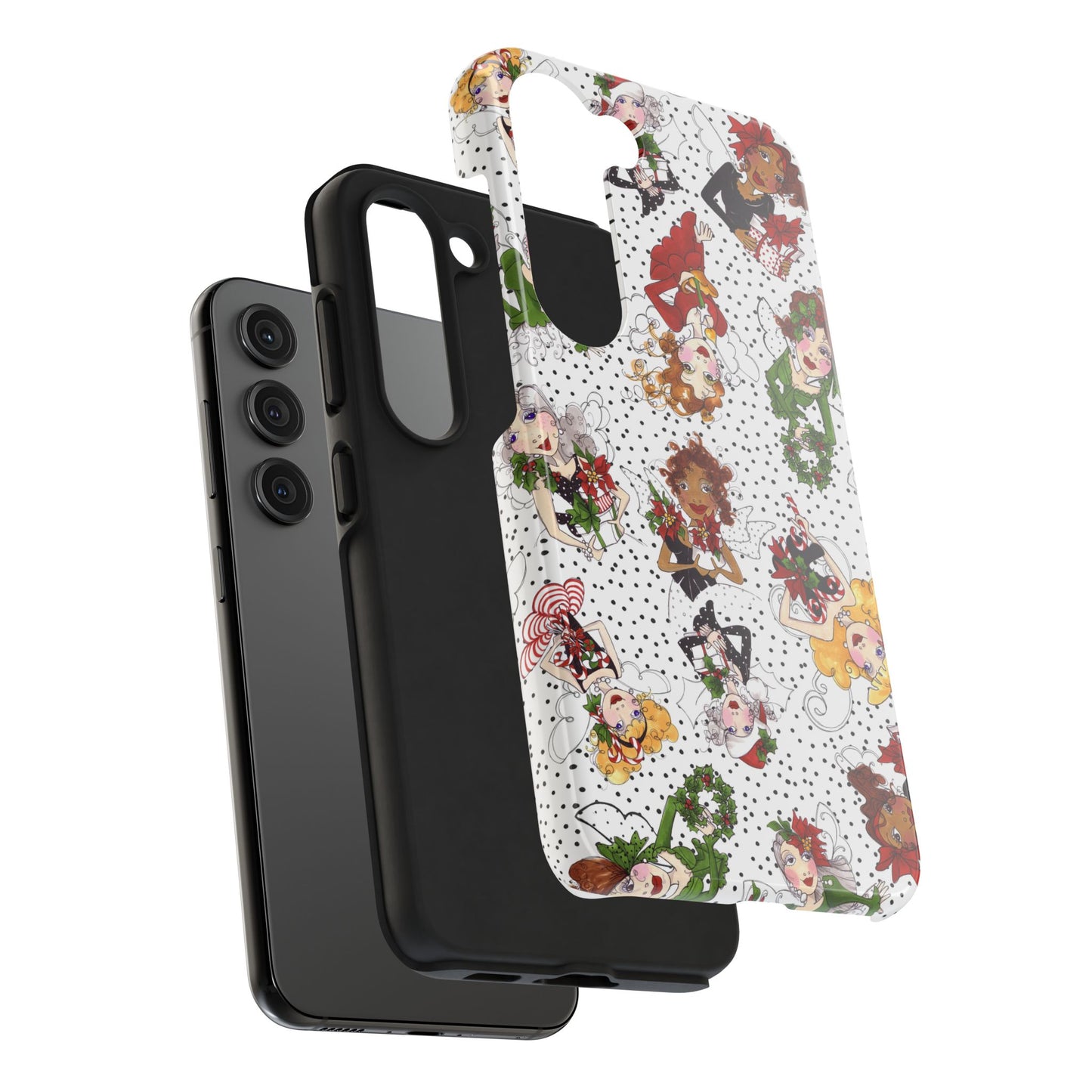 Fairy Toss White / Black Phone Case