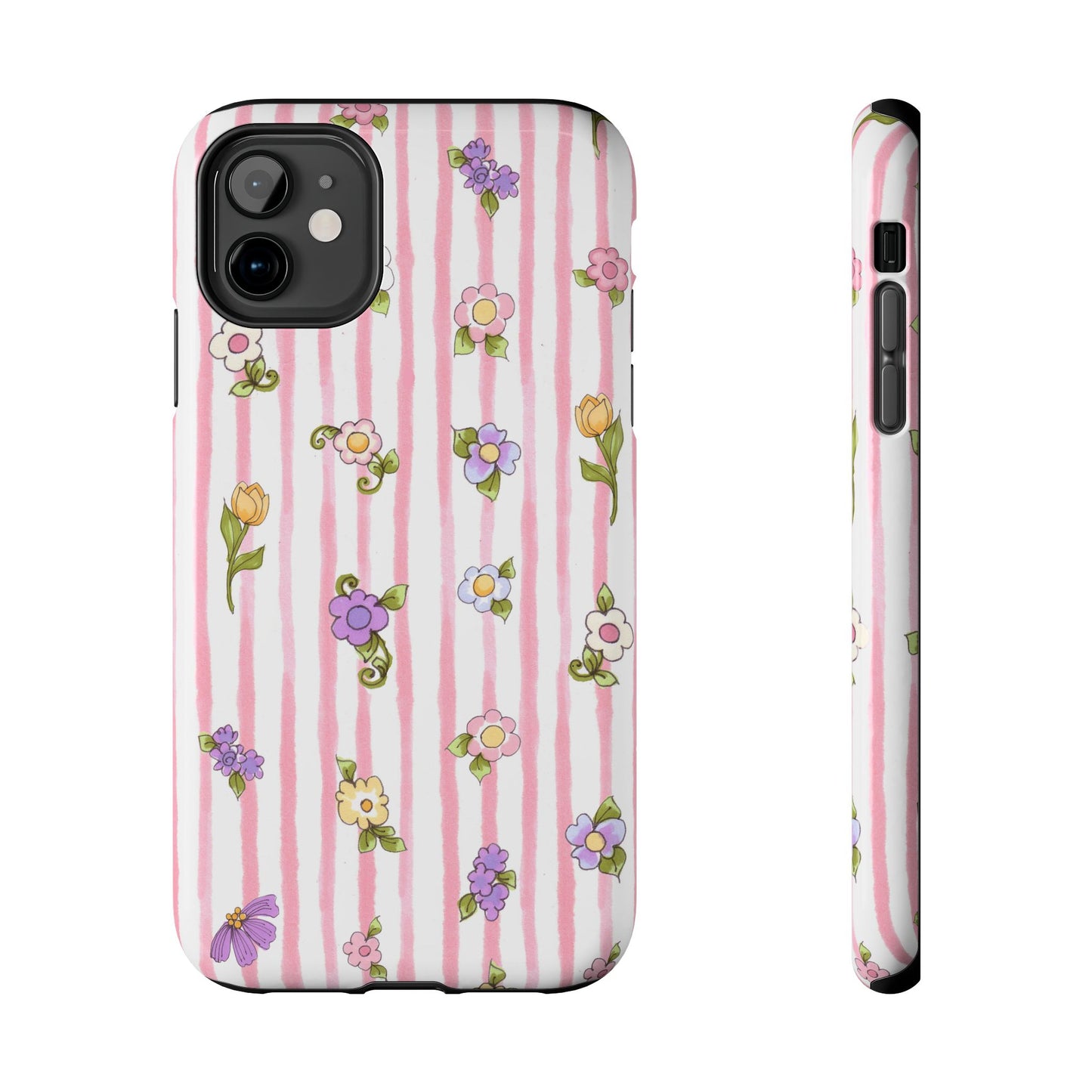 Pretty Posie Stripe Phone Case