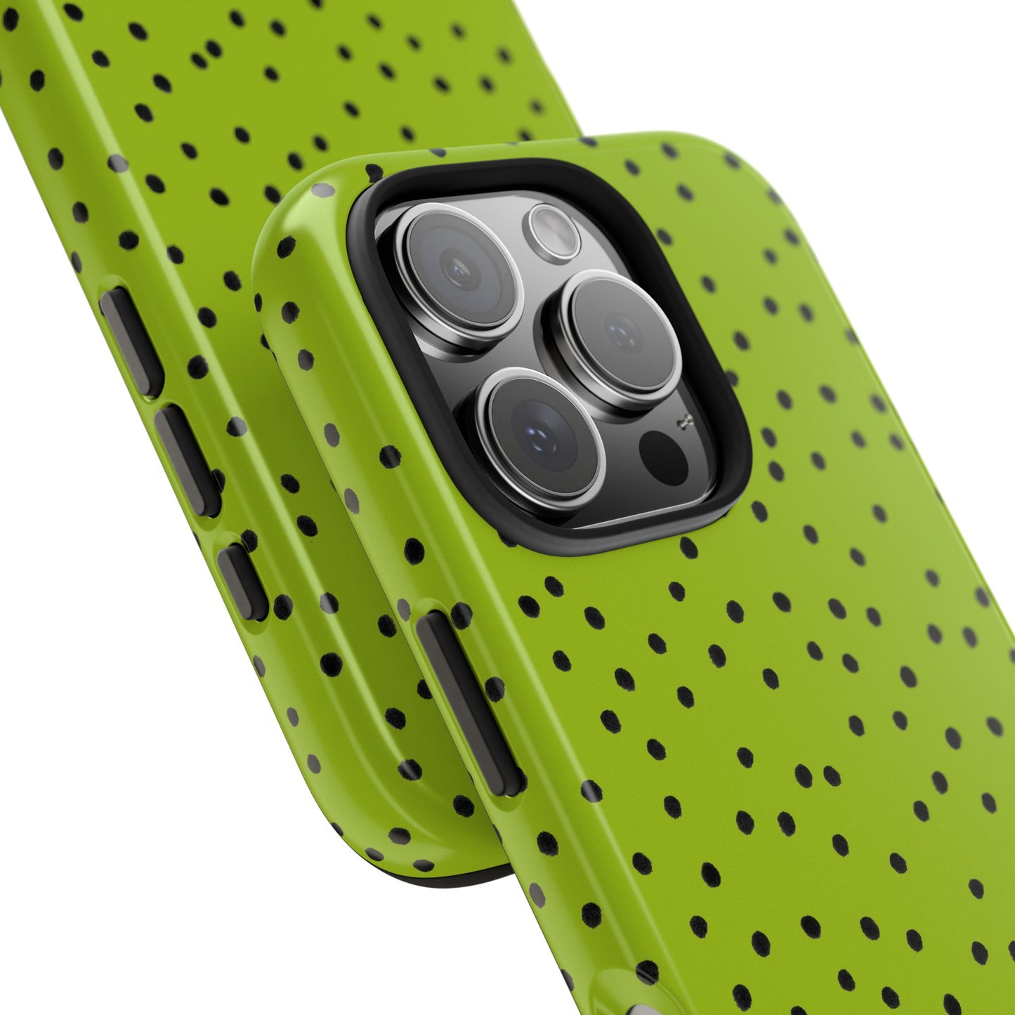 Dinky Dots Chartreuse / Black Phone Case