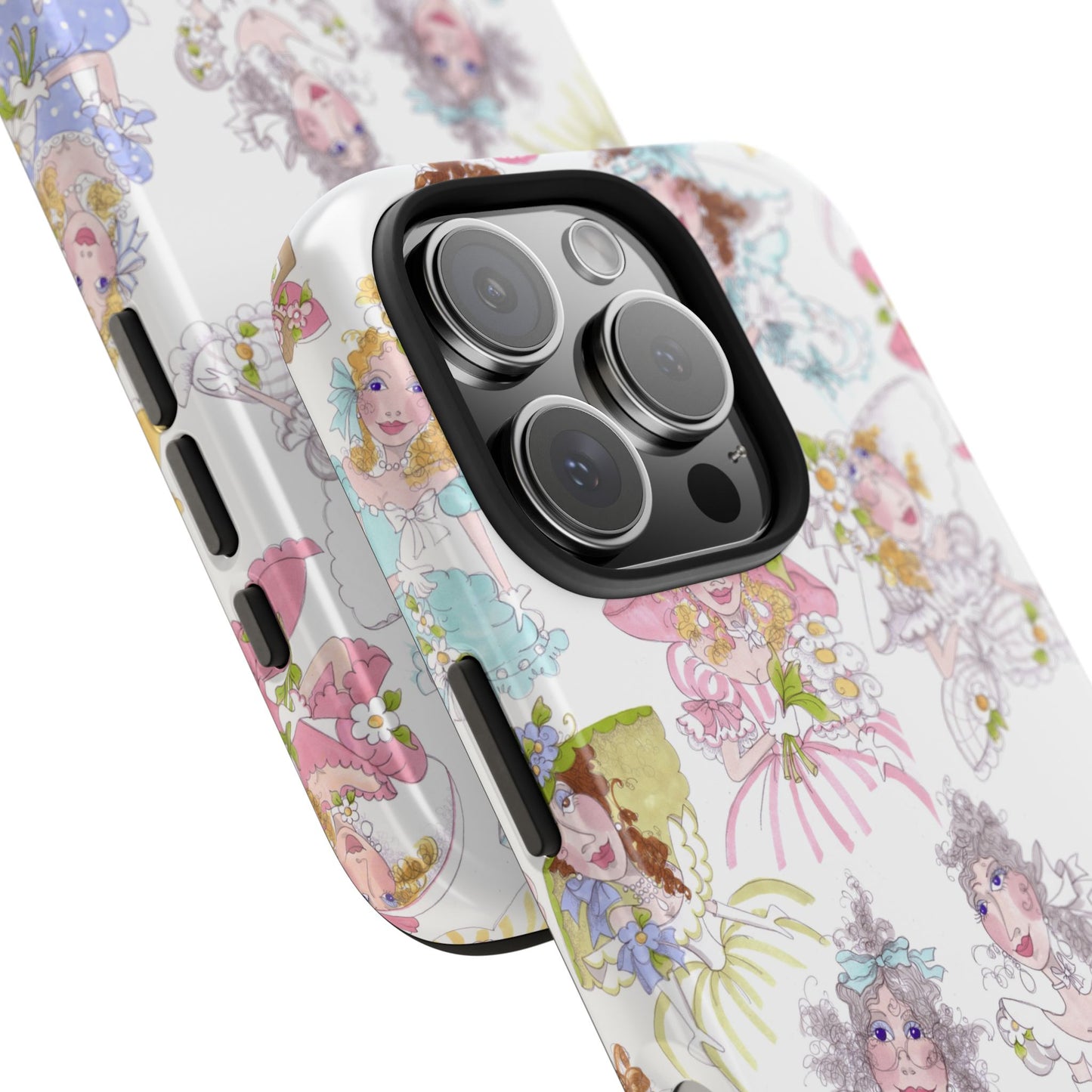 Tossed Belles White Phone Case