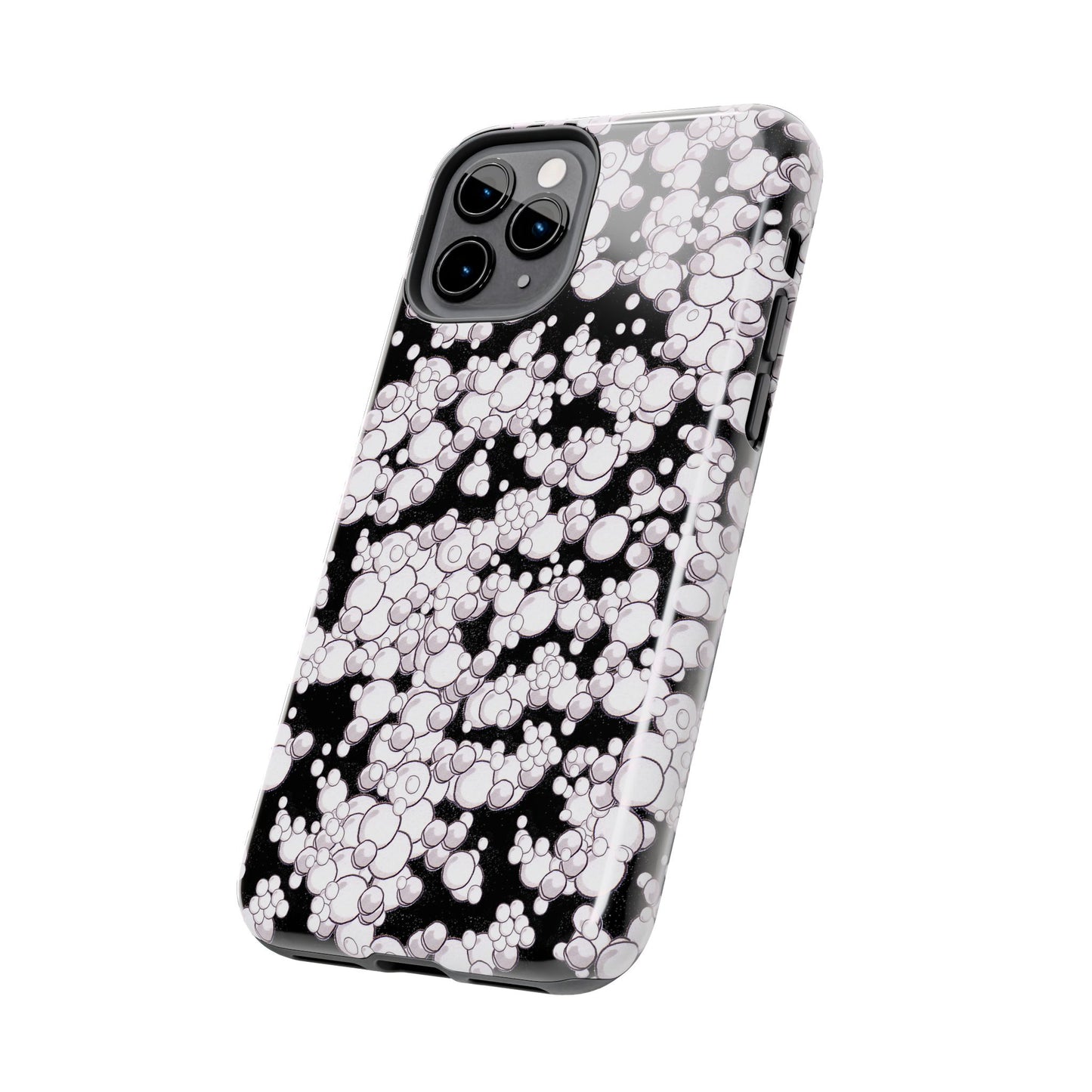 Bubble Dots Black Phone Case