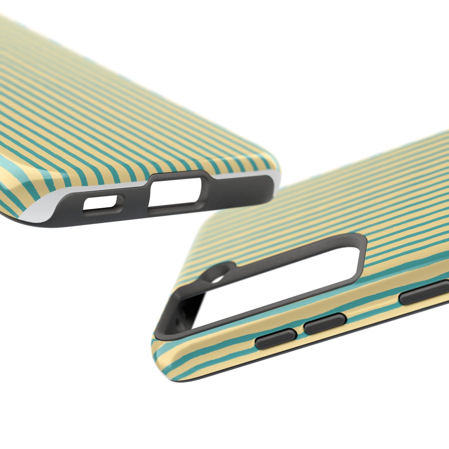 Stripe Yellow / Turquoise Phone Case